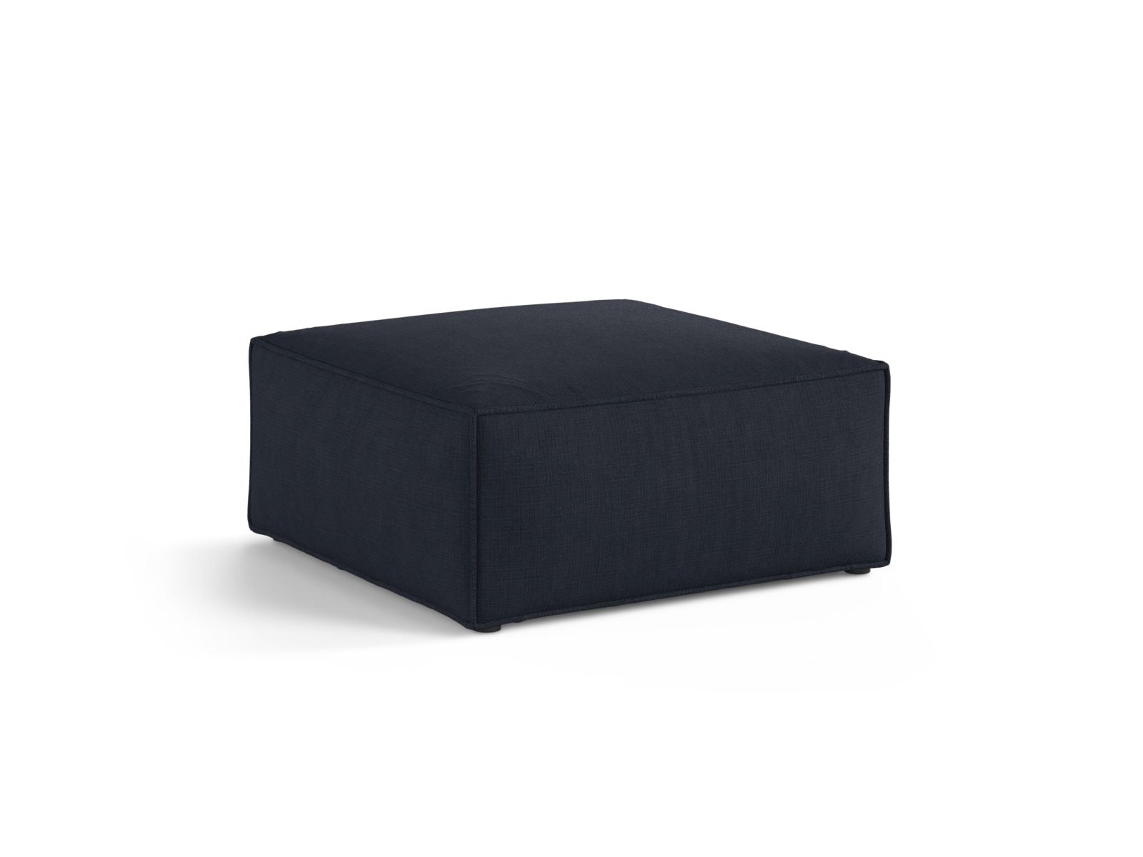 Eleganter 1-Sitzer Pouf Aveiro in Navy Blue, ideal für stilvolle Akzente in jedem Raum, von Cosmopolitan Design.