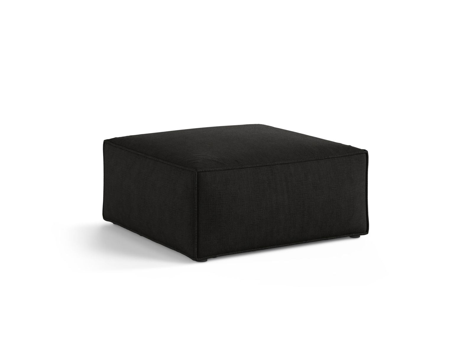 Eleganter 1-Sitzer Pouf Aveiro in Schwarz, ideal für stilvolle Wohnräume. Hochwertiges Design von Cosmopolitan Design.
