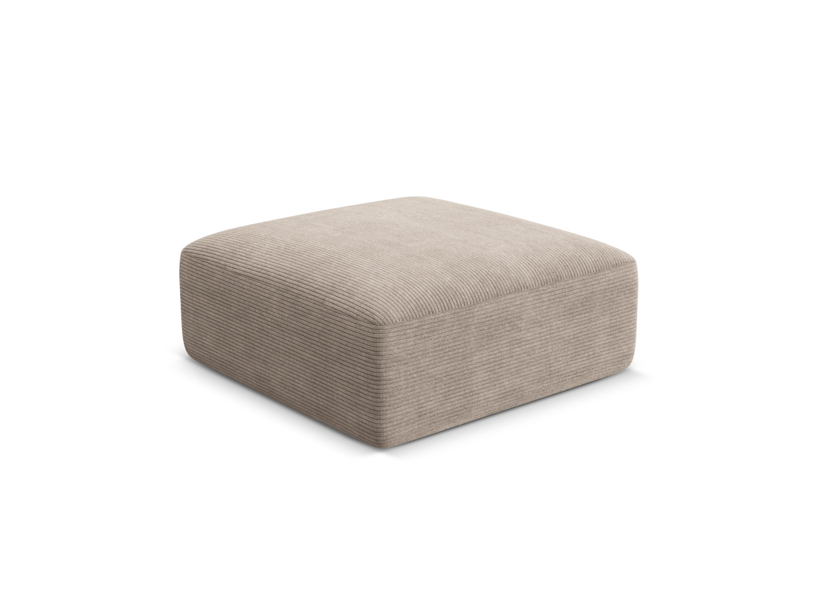 Eleganter 1-Sitzer Pouf Campi in stilvollem Cappuccino-Lincoln D, ideal für moderne Wohnräume und gemütliche Akzente.
