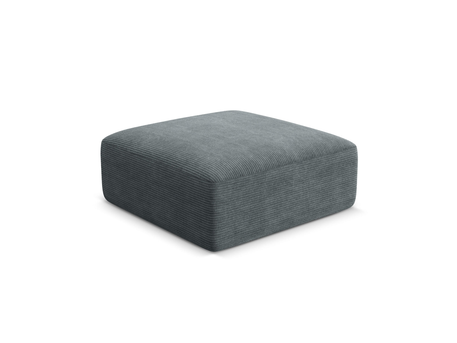 Eleganter 1-Sitzer Pouf Campi in Dunkelgrau, ideal für stilvolle Wohnräume. Hochwertiges Design von Cosmopolitan Design.