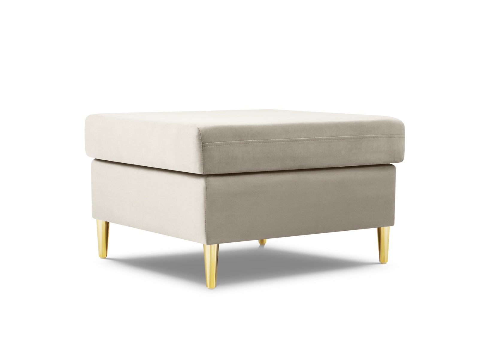 Kyoto Velour Pouf 1 Sitz 70cm in Light Beige-Riviera präsentiert im Onlineshop von KAQTU Design AG. Pouf ist von Cosmopolitan Design