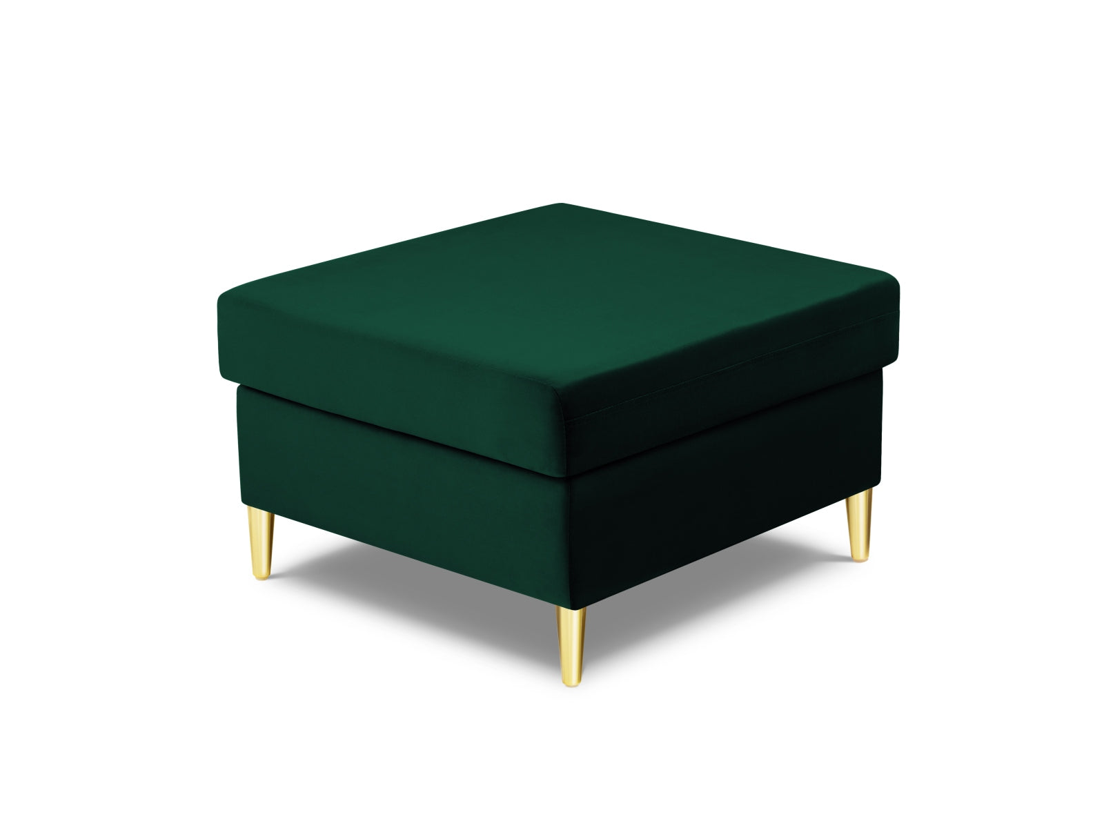 Stilvoller Kyoto Pouf in tiefem Flaschengrün, 70 cm Durchmesser, perfektes Accessoire für moderne Wohnräume von Cosmopolitan Design.