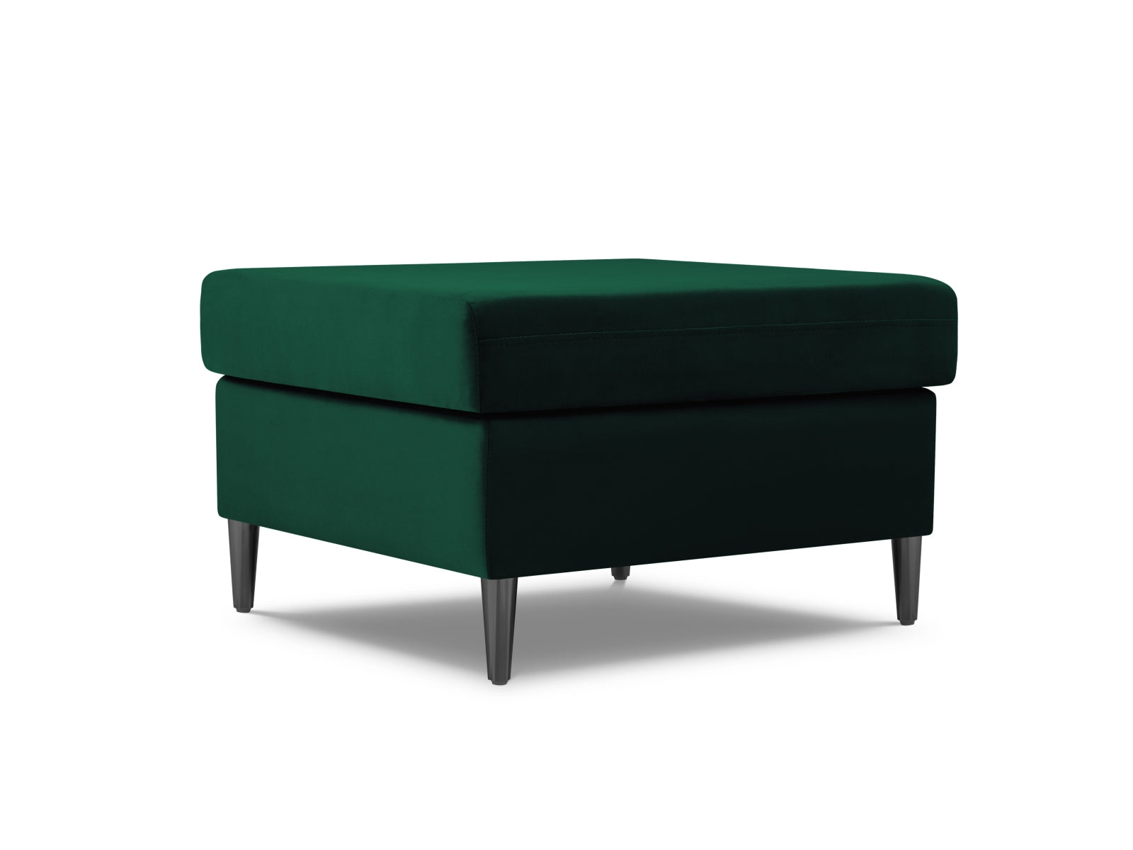 Eleganter Kyoto Pouf in sattem Flaschengrün, 70 cm Durchmesser, ideal für stilvolle Akzente und komfortable Sitzmöglichkeiten in jedem Raum.