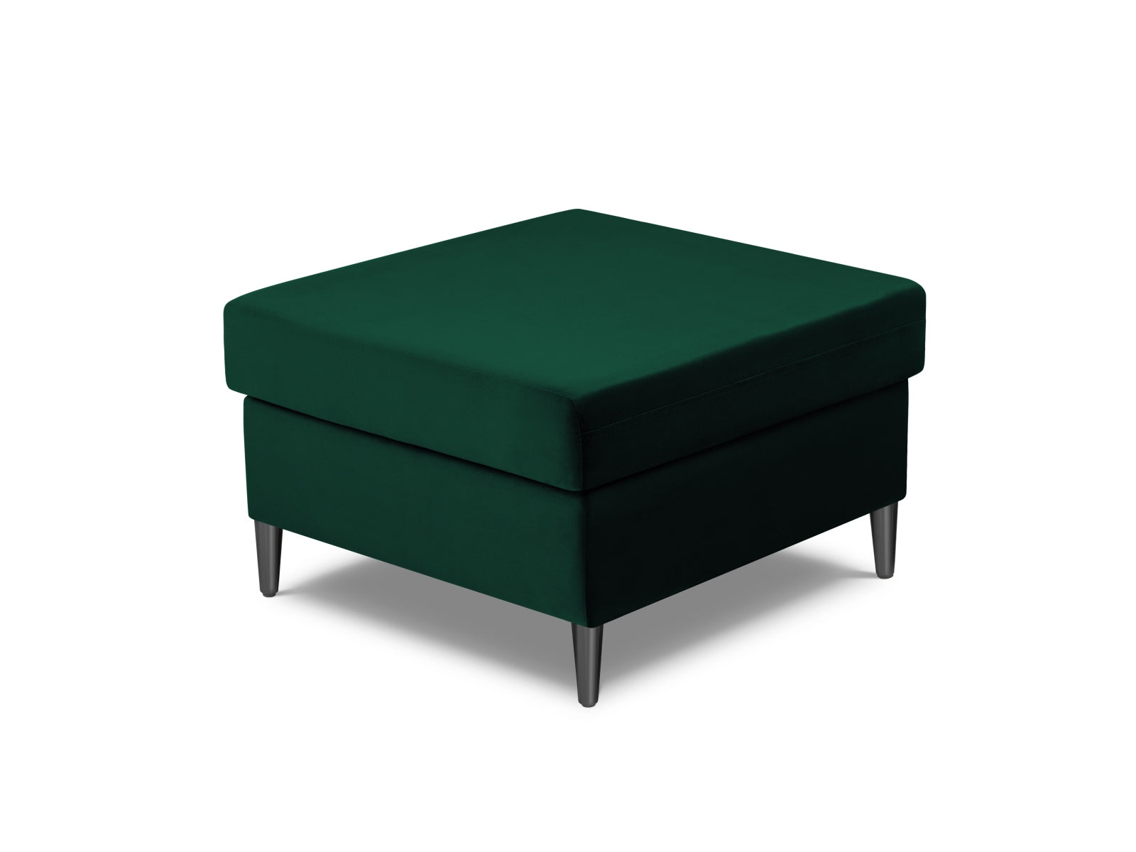Eleganter Kyoto Pouf in sattem Flaschengrün, 70 cm Durchmesser, ideal für stilvolle Akzente und komfortable Sitzmöglichkeiten im Wohnraum.