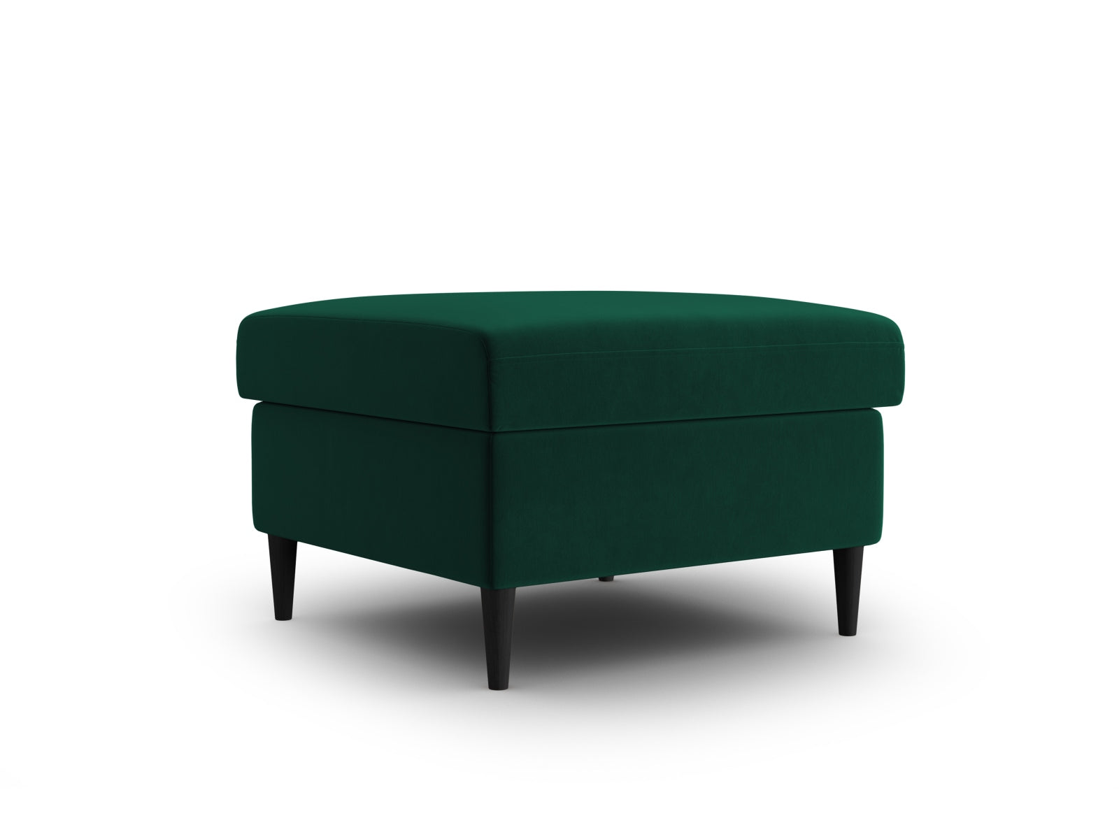 Eleganter Kyoto Pouf in sattem Flaschengrün, 70 cm Durchmesser, ideal für stilvolle Akzente und komfortable Sitzmöglichkeiten im Wohnbereich.