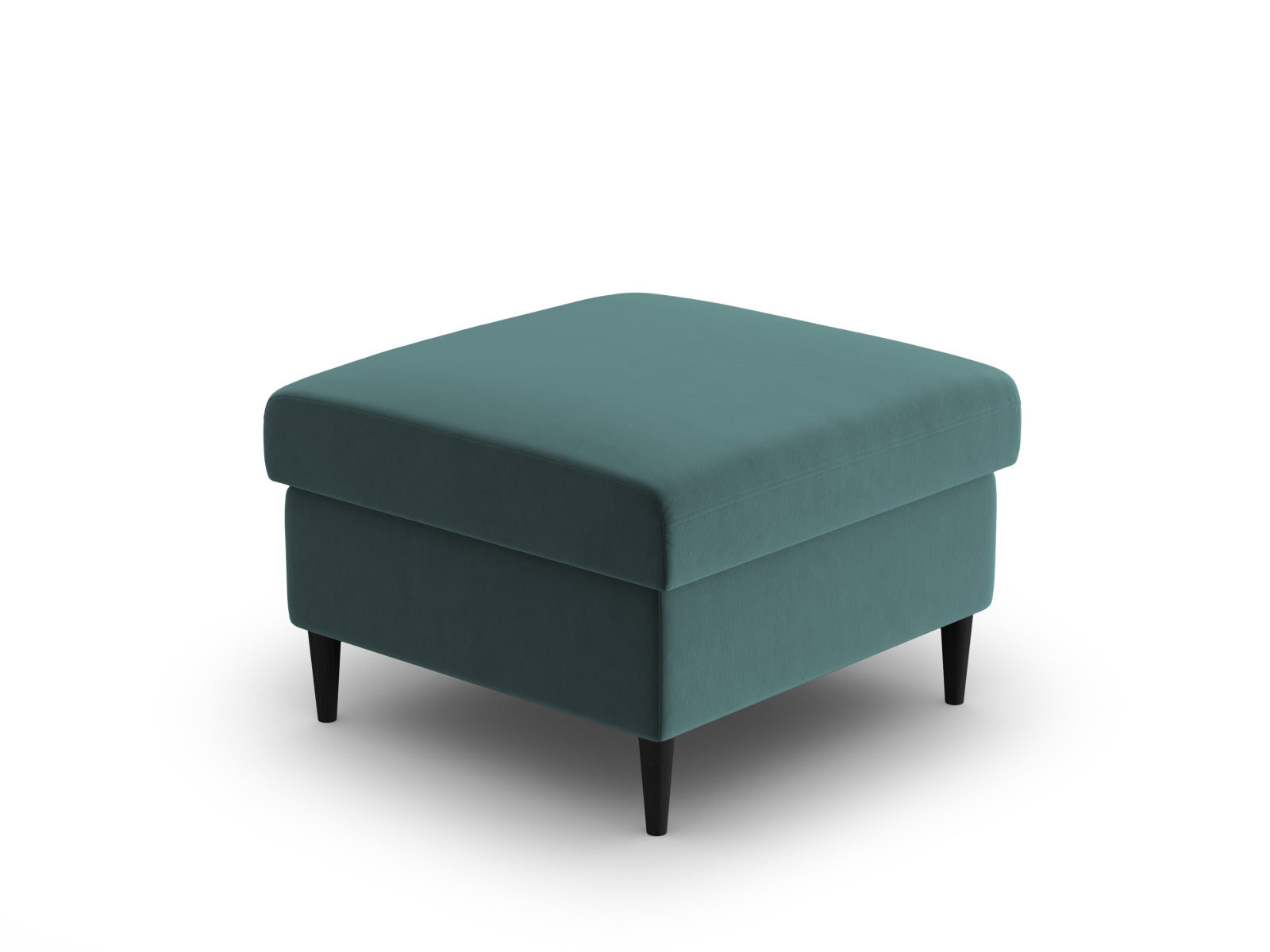 Stylischer Kyoto Pouf in Petrol-Riviera, 70 cm Durchmesser, perfekt für moderne Wohnräume und als gemütlicher Sitzplatz.