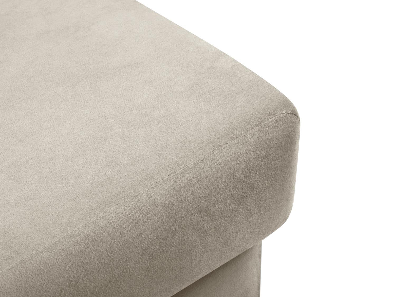 Stylischer Kyoto Pouf mit 70 cm Durchmesser in zartem Beige, perfekt für entspannte Sitzmöglichkeiten und stilvolle Inneneinrichtung.