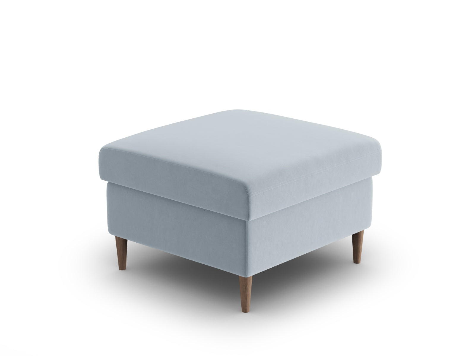 Eleganter Kyoto Pouf in sanftem Hellblau, 70 cm Durchmesser, ideal für stilvolle Akzente und komfortable Sitzmöglichkeiten im Wohnbereich.