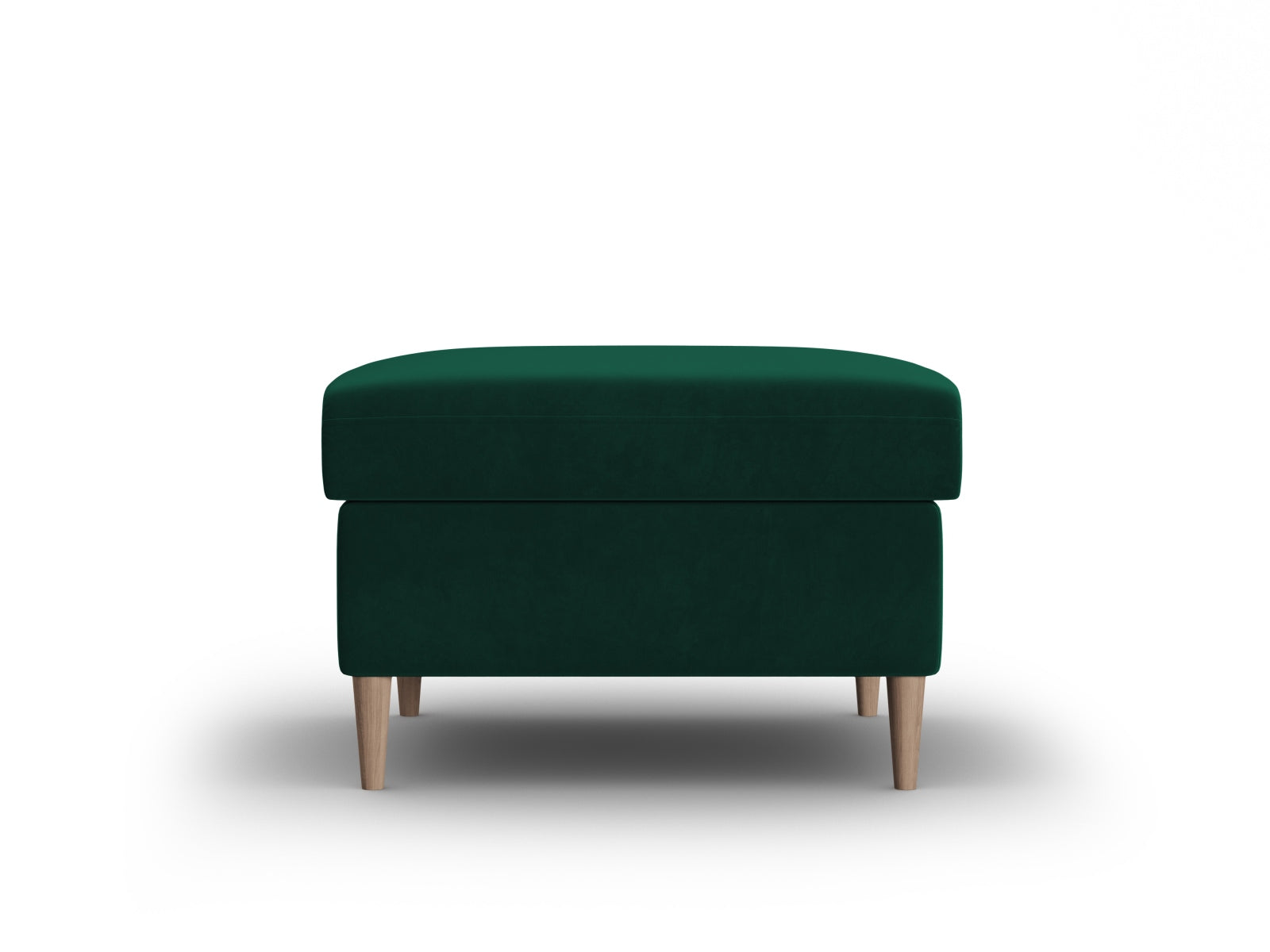 Eleganter Kyoto Pouf in sattem Flaschengrün, 70 cm Durchmesser, ideal für stilvolle Akzente und komfortable Sitzmöglichkeiten im Wohnbereich.
