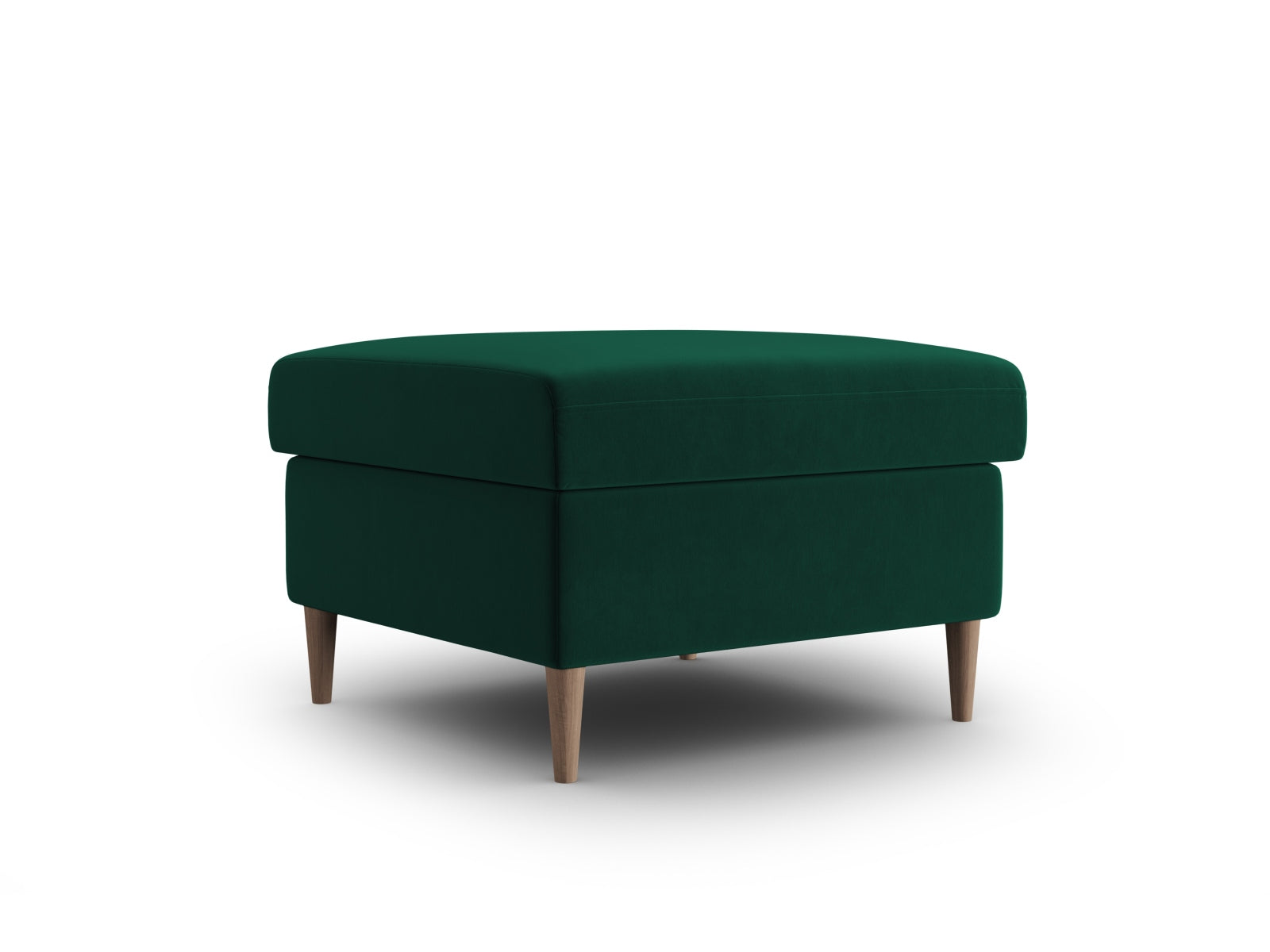 Stilvoller Kyoto Pouf in tiefem Flaschengrün, 70 cm Durchmesser, perfekt für gemütliche Sitzgelegenheiten und moderne Wohnraumgestaltung.