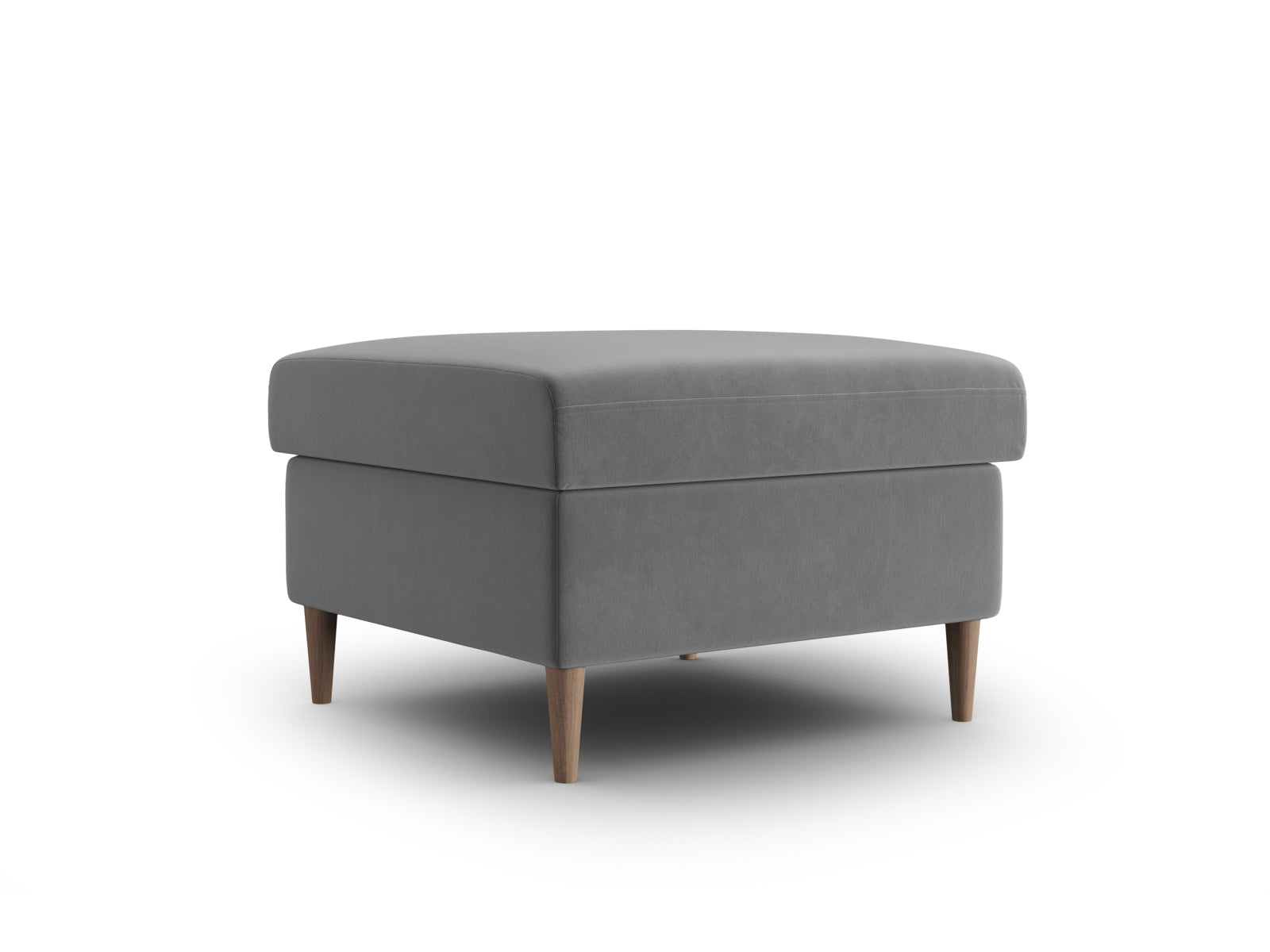 Eleganter Kyoto Pouf mit einem Durchmesser von 70 cm in sanftem Hellgrau, perfekt für stilvolle Wohnräume und entspannte Sitzgelegenheiten.