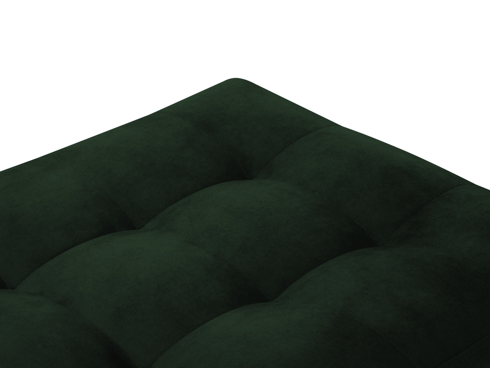Stilvoller 1-Sitzer Pouf Aspen in sattem Flaschengrün, perfekt für moderne Interiors. Hochwertige Verarbeitung von Cosmopolitan Design.