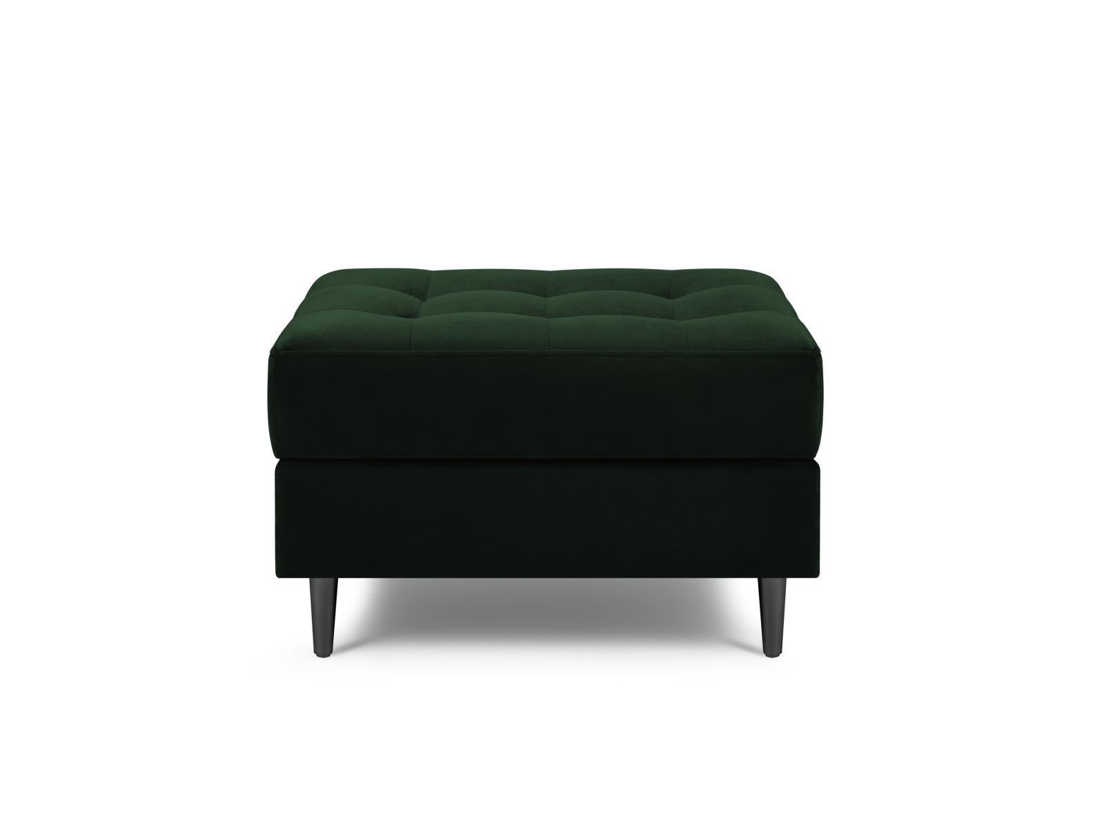 Stilvoller 1-Sitzer Pouf Aspen in sattem Flaschengrün, perfekt für moderne Interiors. Hochwertige Verarbeitung von Cosmopolitan Design.