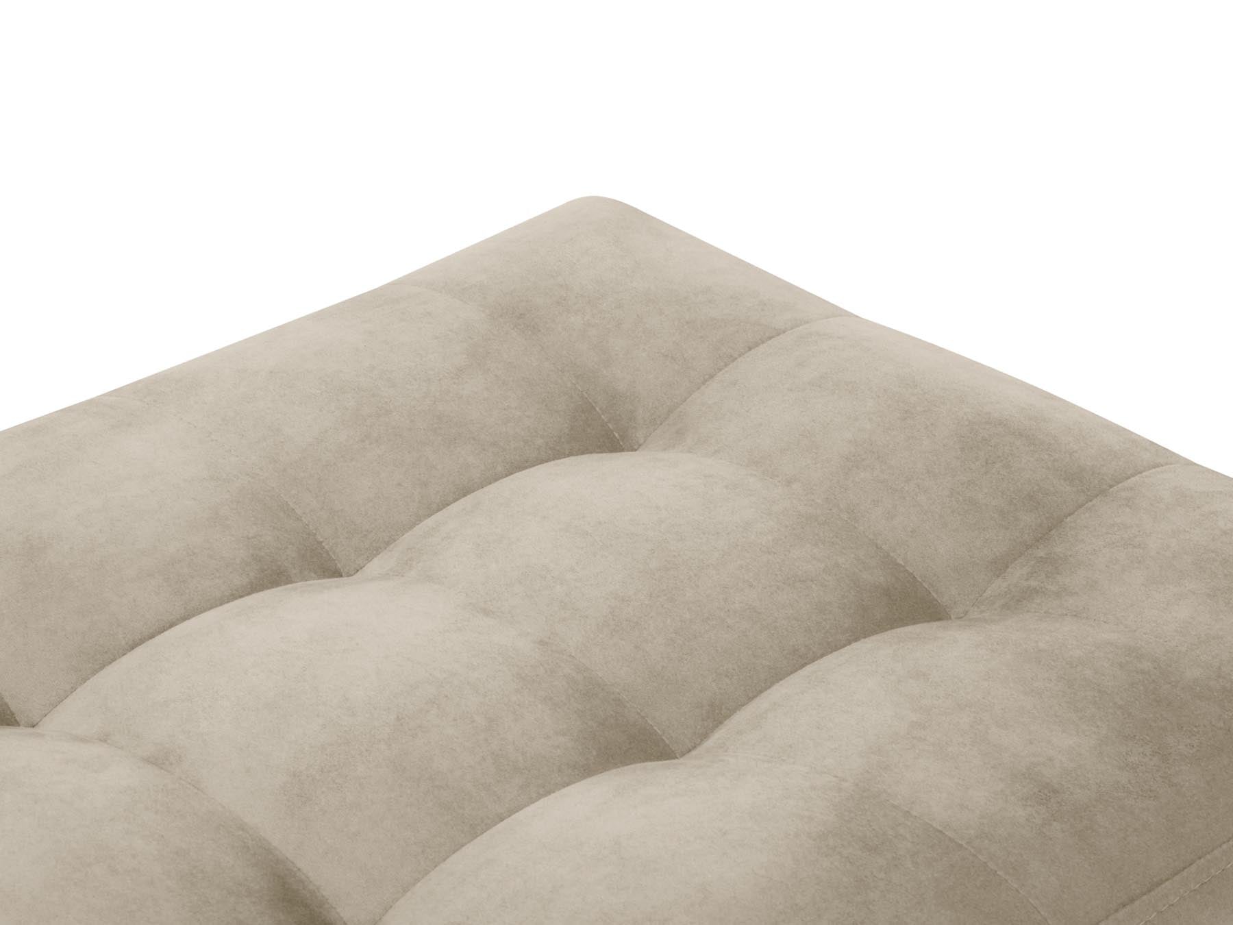 Eleganter 1-Sitzer Pouf Aspen in warmem Dunkelbeige, ideal für stilvolle Wohnräume und entspannte Sitzgelegenheiten.