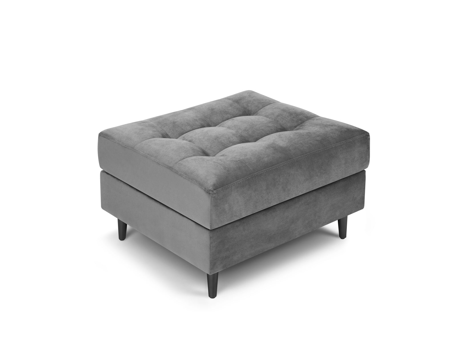 Eleganter 1-Sitzer Pouf Aspen in modernem Grau, ideal für stilvolle Wohnräume. Hochwertige Materialien von Cosmopolitan Design.