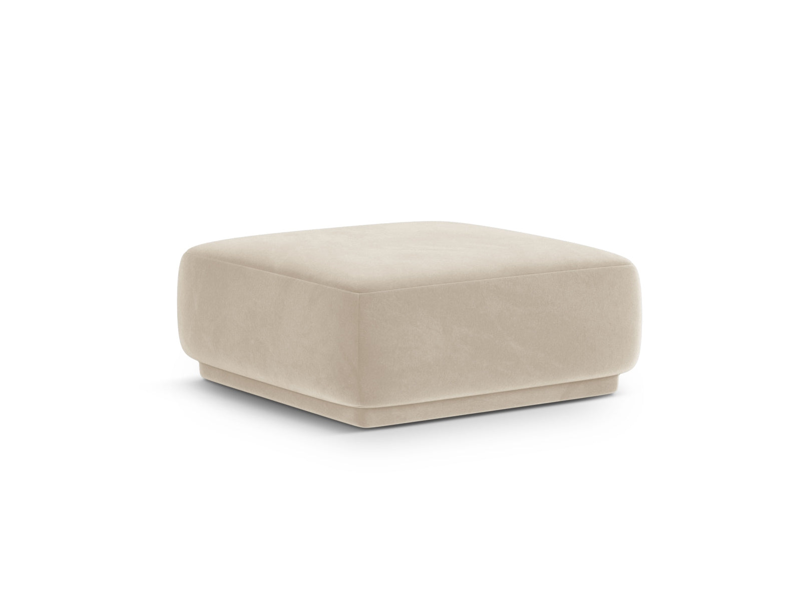 Beige 1-Sitzer Pouf Gomera von Cosmopolitan Design, stilvoll und modern, ideal für jedes Wohnambiente, präsentiert in ansprechender Umgebung.