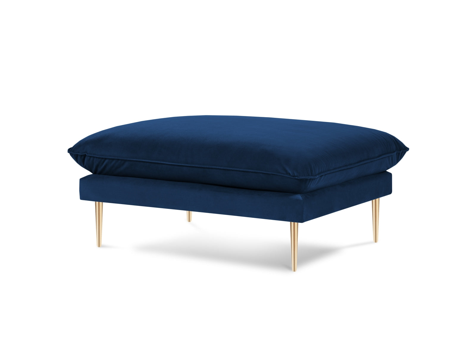Vienna Velour Pouf 1 Sitz 80cm in Royal Blue/Gold-Bluvel präsentiert im Onlineshop von KAQTU Design AG. Pouf ist von Cosmopolitan Design