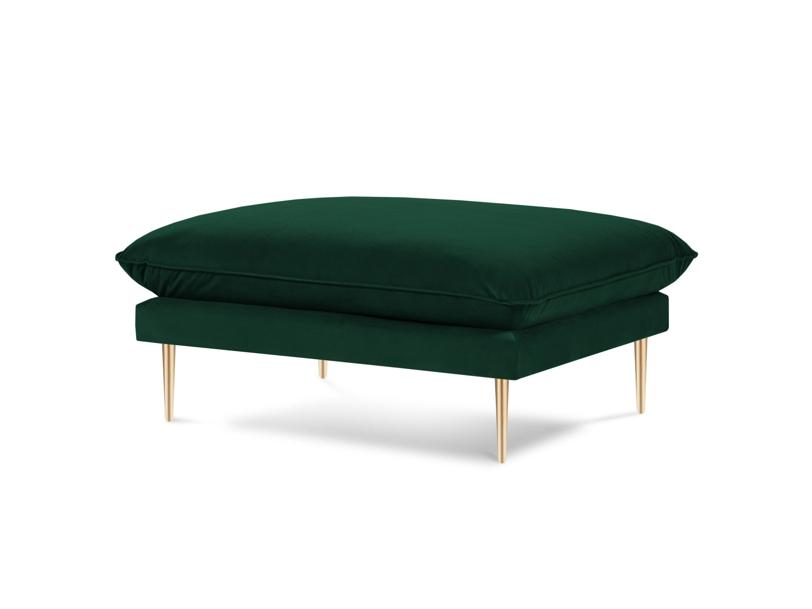 Vienna Velour Pouf 1 Sitz 80cm in Bottle Green/Gold-Bluvel präsentiert im Onlineshop von KAQTU Design AG. Pouf ist von Cosmopolitan Design