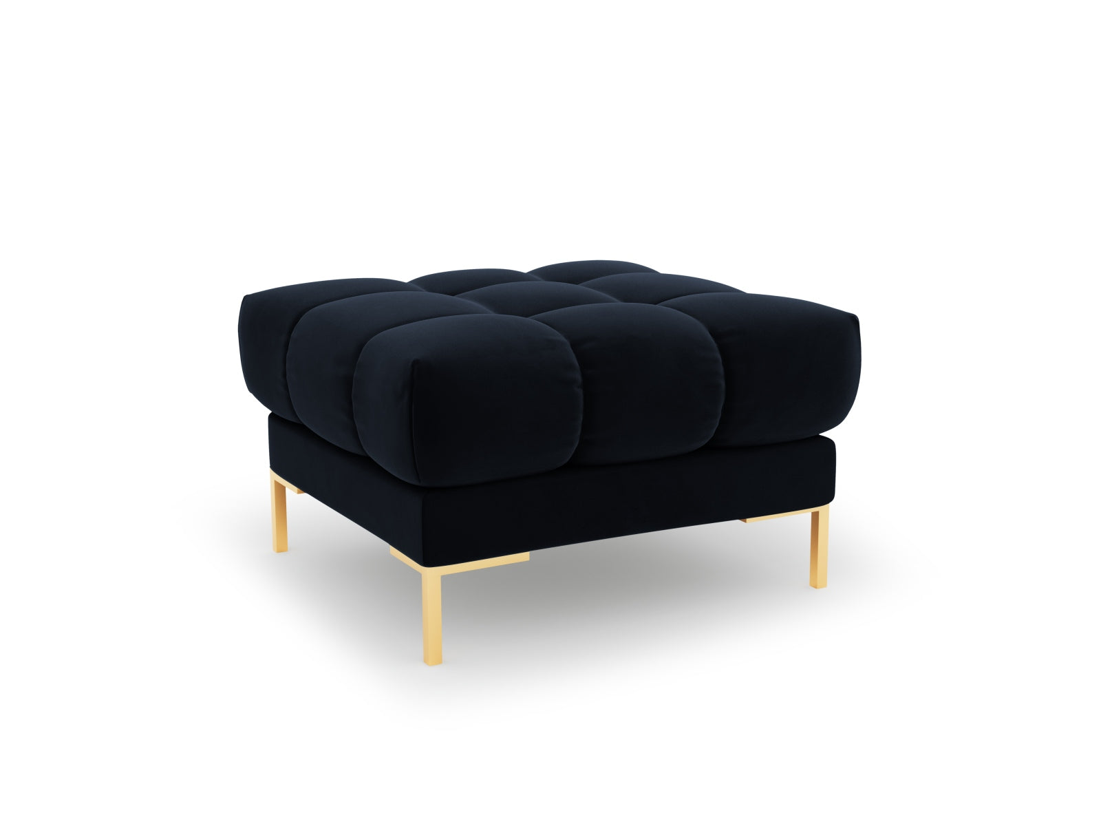 Eleganter 1-Sitzer Pouf Bali in strahlendem Blau, ideal für stilvolle Wohnräume und entspannende Sitzgelegenheiten.