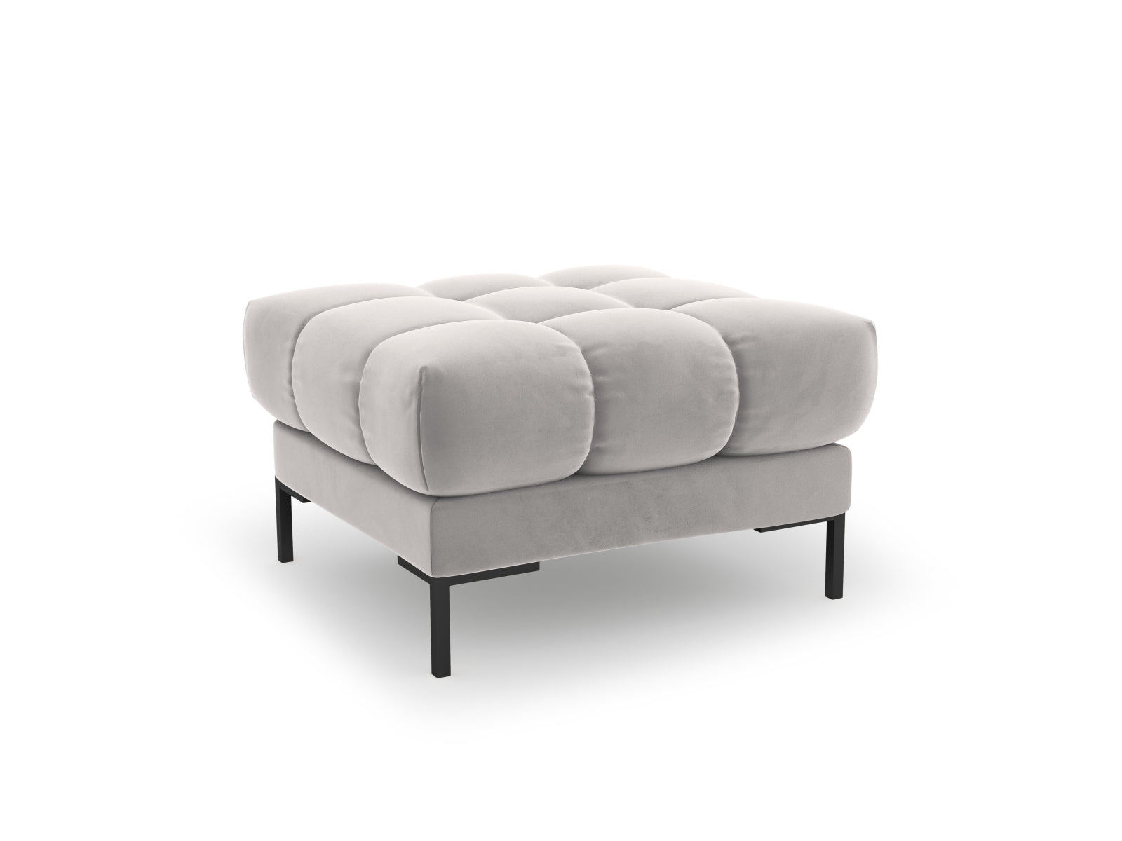 1-Sitzer Pouf Bali in Silver-Bluvel präsentiert im Onlineshop von KAQTU Design AG. Pouf ist von Cosmopolitan Design