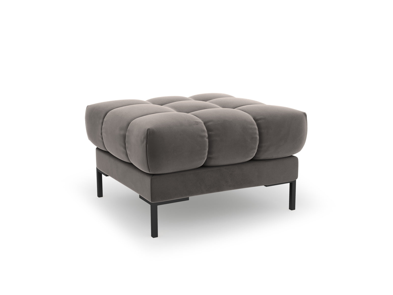 1-Sitzer Pouf Bali in Light Grey-Bluvel präsentiert im Onlineshop von KAQTU Design AG. Pouf ist von Cosmopolitan Design