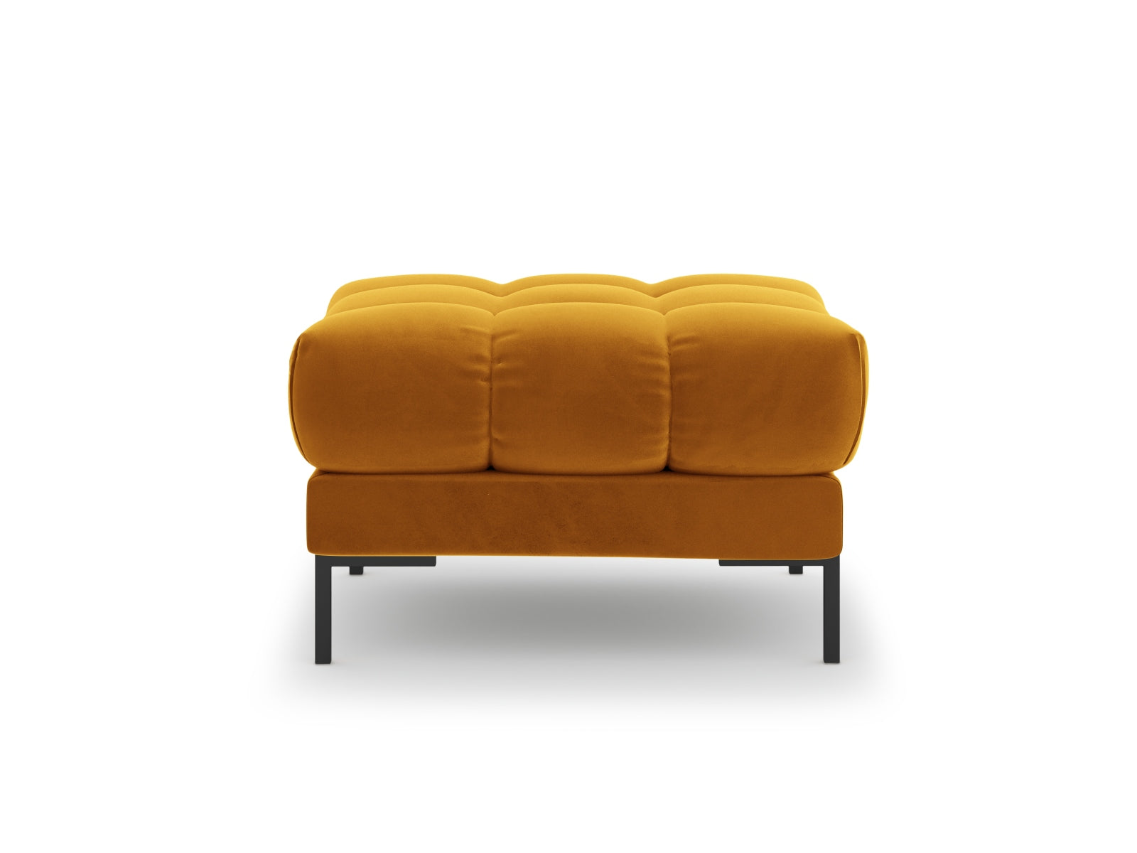 Stylischer 1-Sitzer Pouf Bali in lebhaftem Gelb-Blau, ideal für moderne Wohnräume. Hochwertiges Design von Cosmopolitan Design.