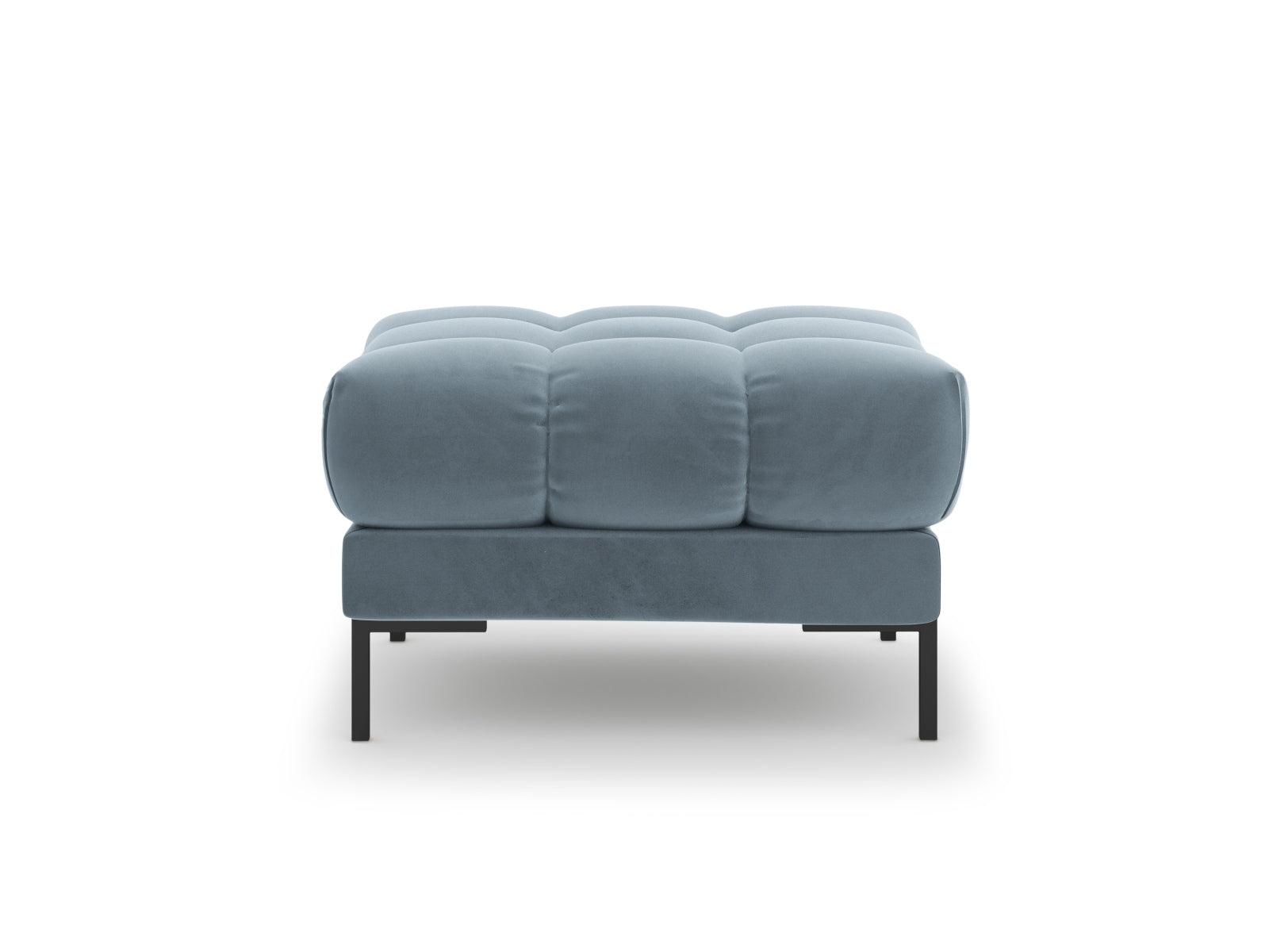 Eleganter 1-Sitzer Pouf Bali in sanftem Hellblau, ideal für stilvolle Wohnräume, präsentiert von Cosmopolitan Design.