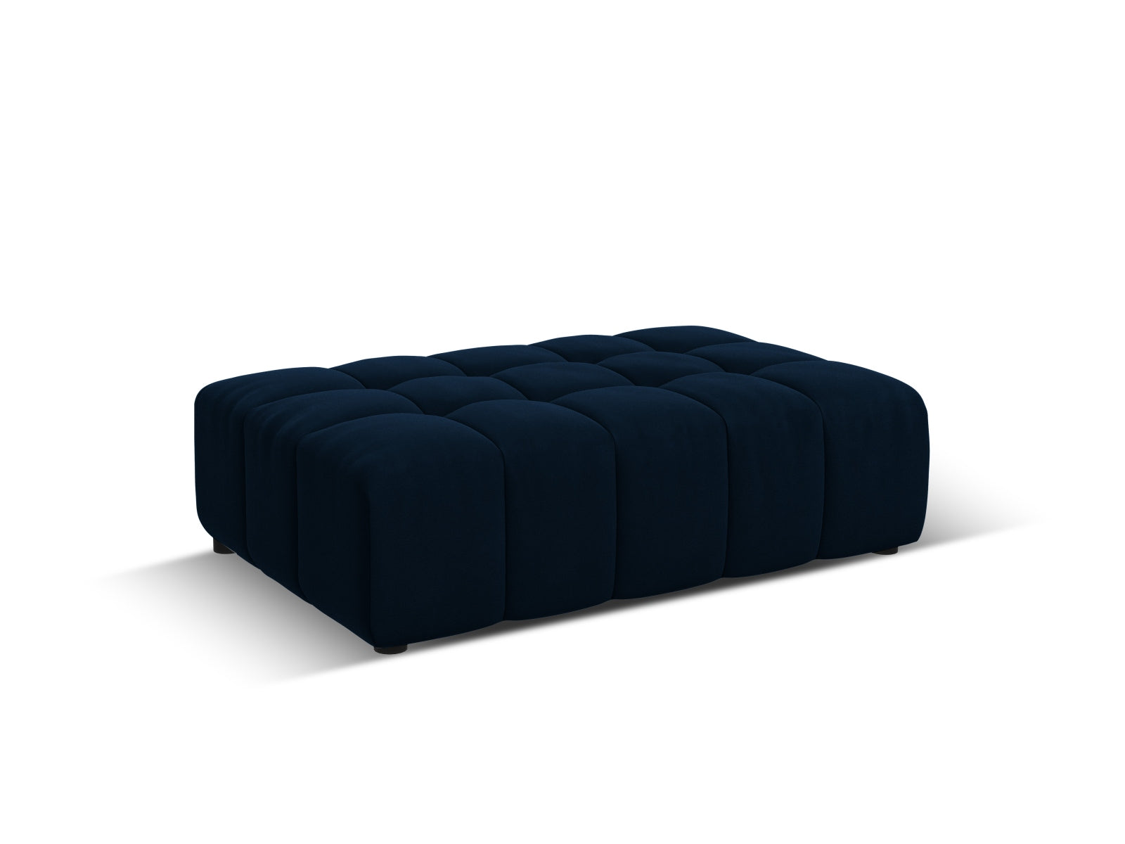 Eleganter Chicago Velour Pouf in Royal Blue, 80 cm Durchmesser, ideal für stilvolle Sitzgelegenheiten und moderne Wohnräume.