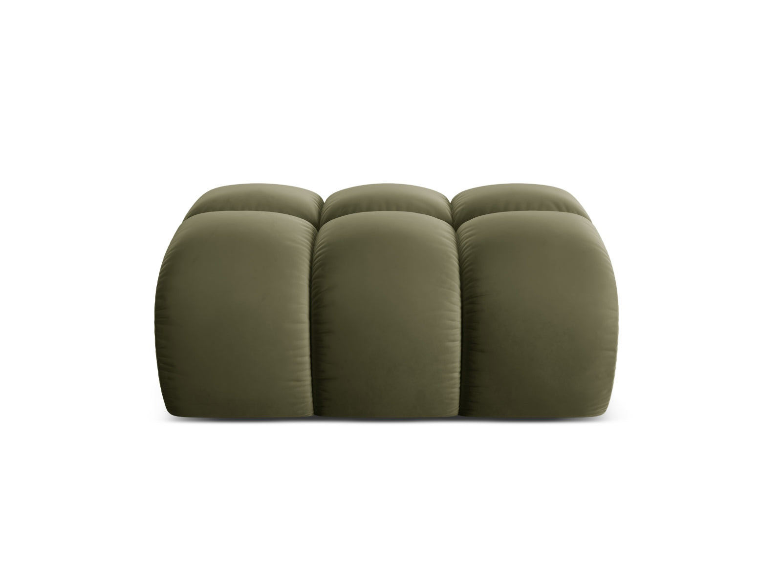 1-Sitzer Pouf Treno in Green-Bluvel präsentiert im Onlineshop von KAQTU Design AG. Pouf ist von Cosmopolitan Design