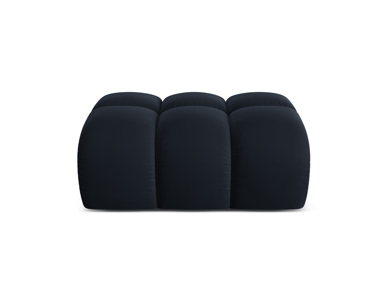 1-Sitzer Pouf Treno in Dark Blue-Bluvel präsentiert im Onlineshop von KAQTU Design AG. Pouf ist von Cosmopolitan Design