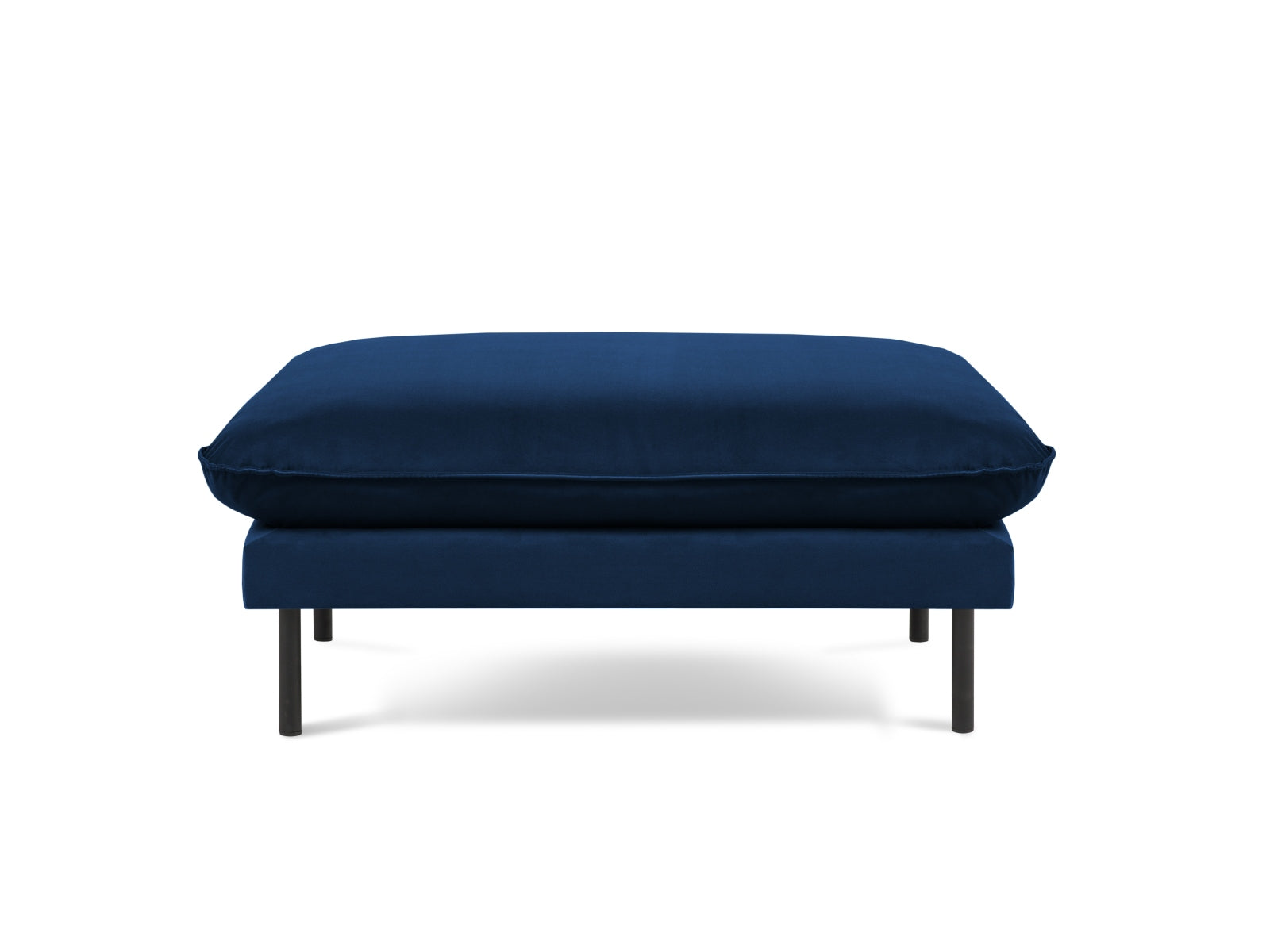 Vienna Velour Pouf 1 Sitz 80cm in Royal Blue/Schwarz-Bluvel präsentiert im Onlineshop von KAQTU Design AG. Pouf ist von Cosmopolitan Design