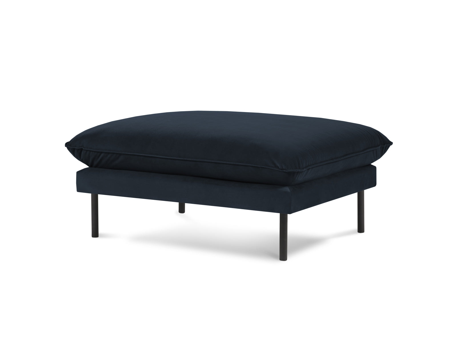 Vienna Velour Pouf 1 Sitz 80cm in Dark Blue/Schwarz-Bluvel präsentiert im Onlineshop von KAQTU Design AG. Pouf ist von Cosmopolitan Design