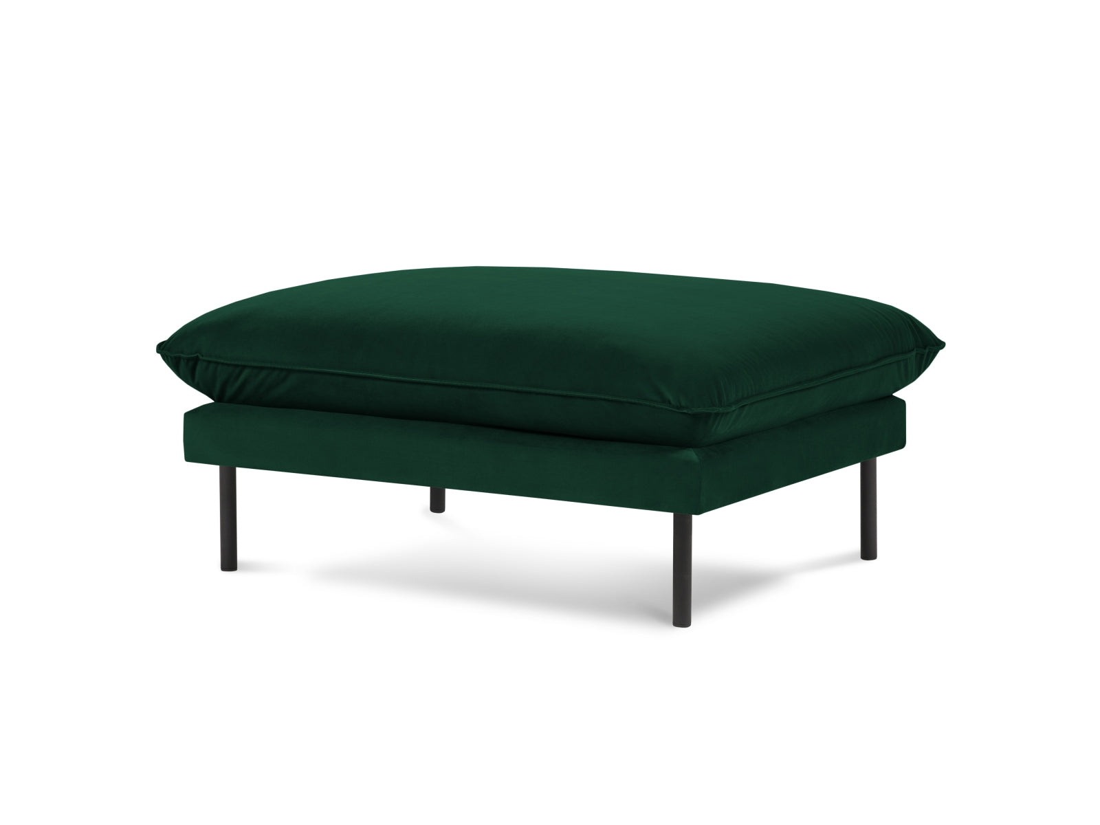 Vienna Velour Pouf 1 Sitz 80cm in Bottle Green/Schwarz-Bluvel präsentiert im Onlineshop von KAQTU Design AG. Pouf ist von Cosmopolitan Design