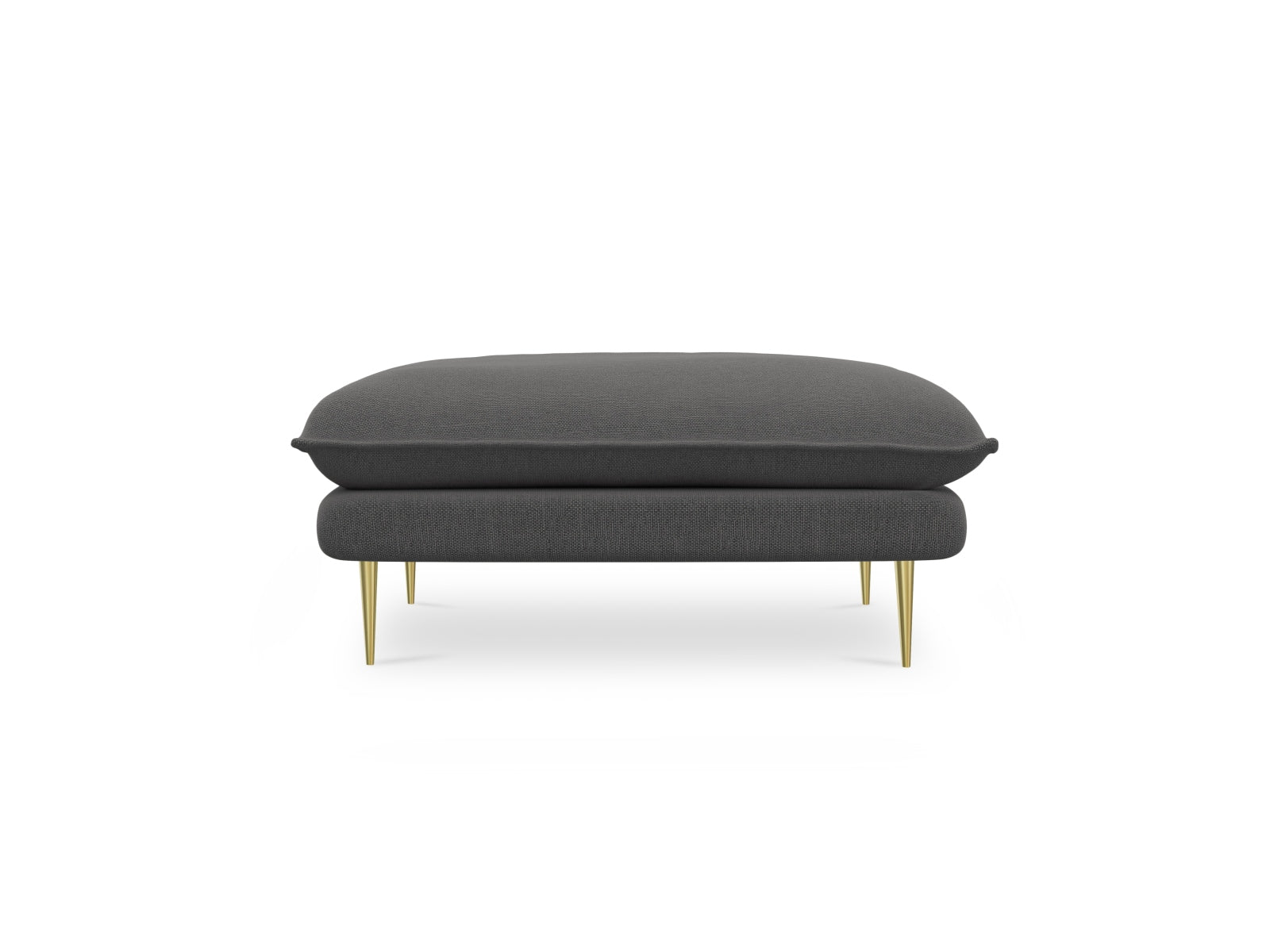 Stylischer Vienna Pouf in edlem Dunkelgrau, perfekt für moderne Interiors und als zusätzlicher Sitzplatz oder Fußablage.