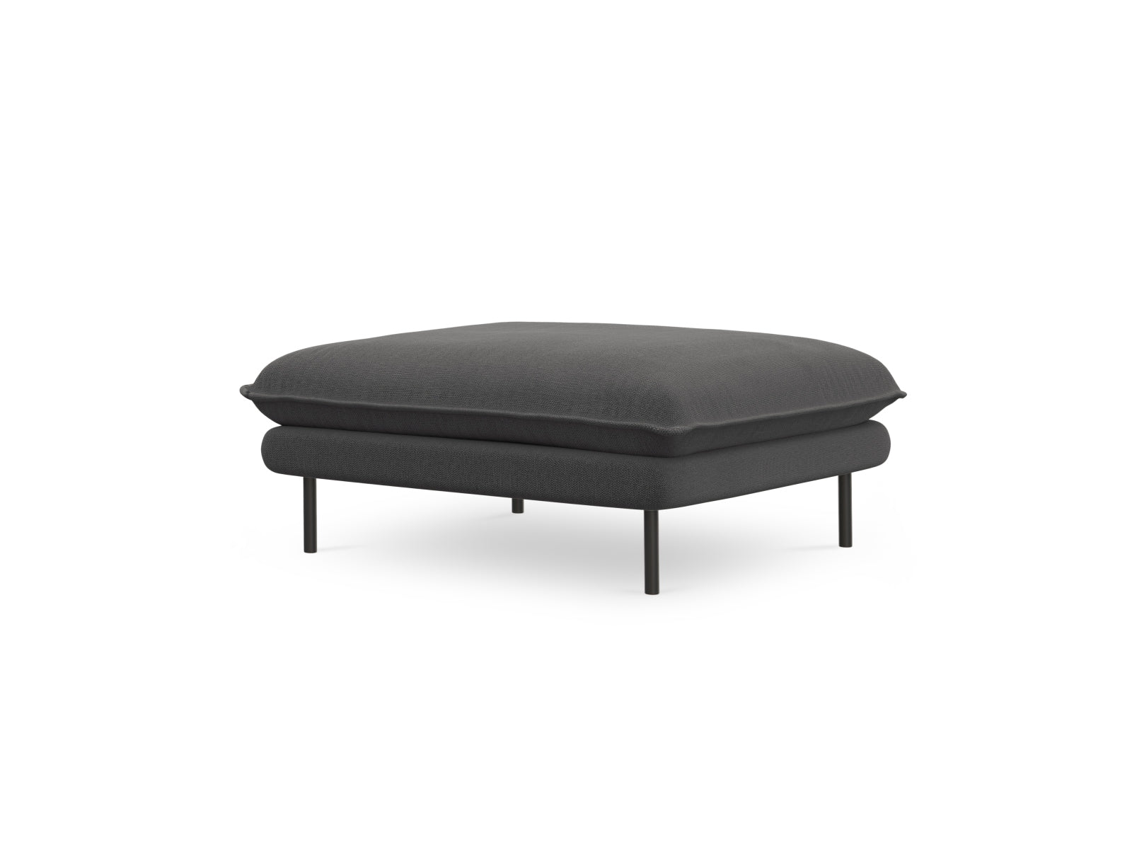 Vienna Pouf 1 Sitz 80cm in Dark Grey/Schwarz-Positano präsentiert im Onlineshop von KAQTU Design AG. Pouf ist von Cosmopolitan Design