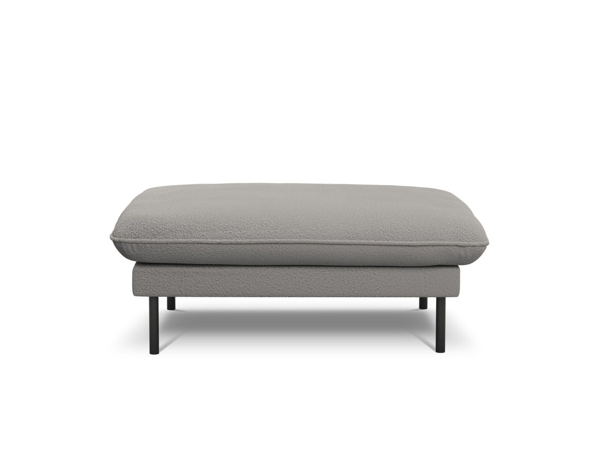 Vienna Boucle Pouf 1 Sitz 80cm in Grey/Schwarz-Ascot präsentiert im Onlineshop von KAQTU Design AG. Pouf ist von Cosmopolitan Design