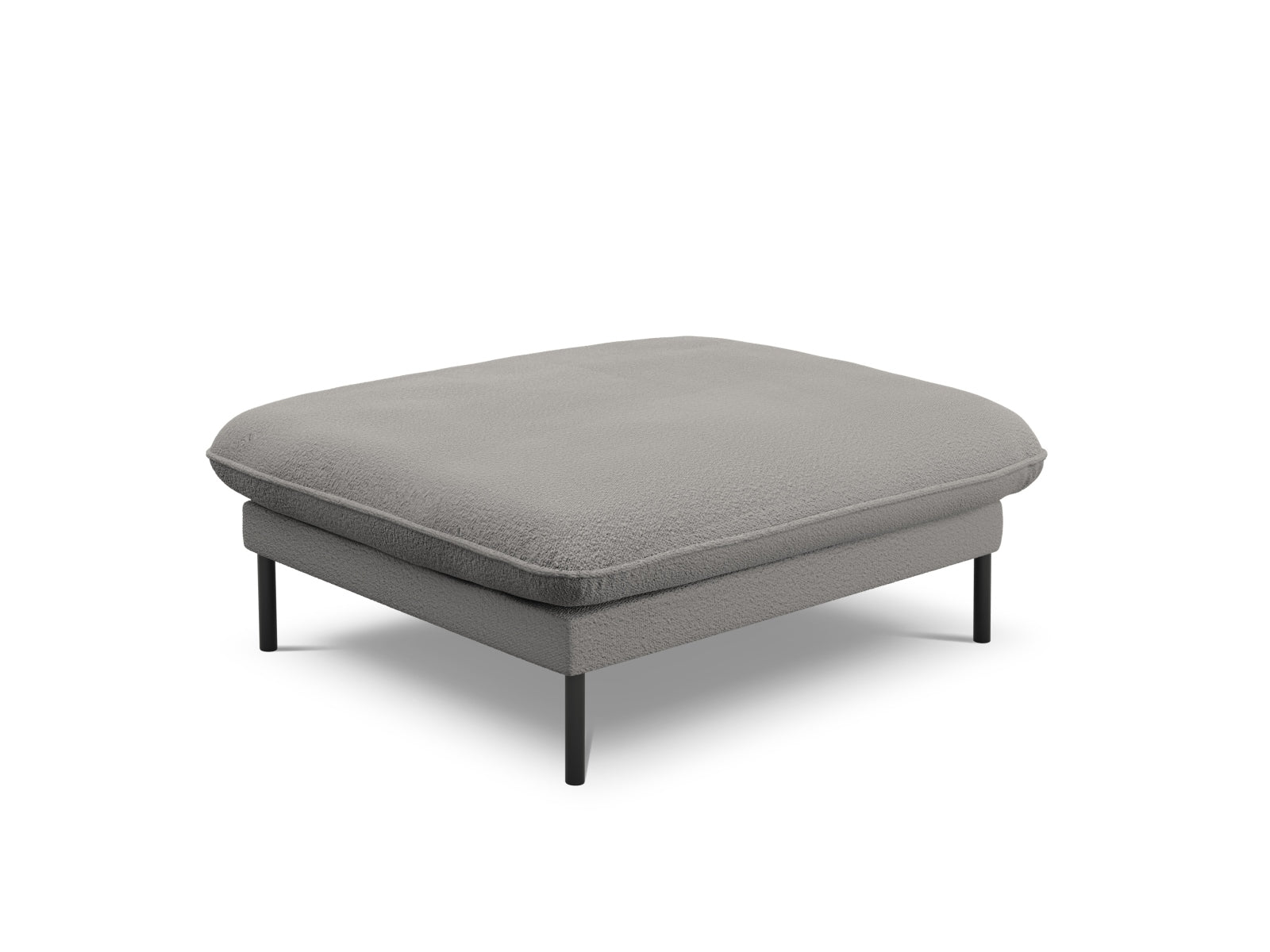 Vienna Boucle Pouf 1 Sitz 80cm in Grey/Schwarz-Ascot präsentiert im Onlineshop von KAQTU Design AG. Pouf ist von Cosmopolitan Design