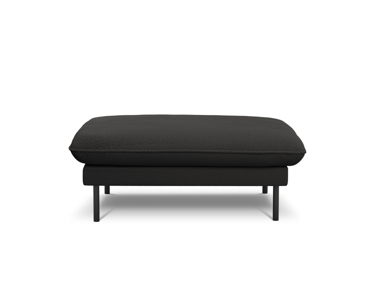 Vienna Boucle Pouf 1 Sitz 80cm in Black/Schwarz-Ascot präsentiert im Onlineshop von KAQTU Design AG. Pouf ist von Cosmopolitan Design