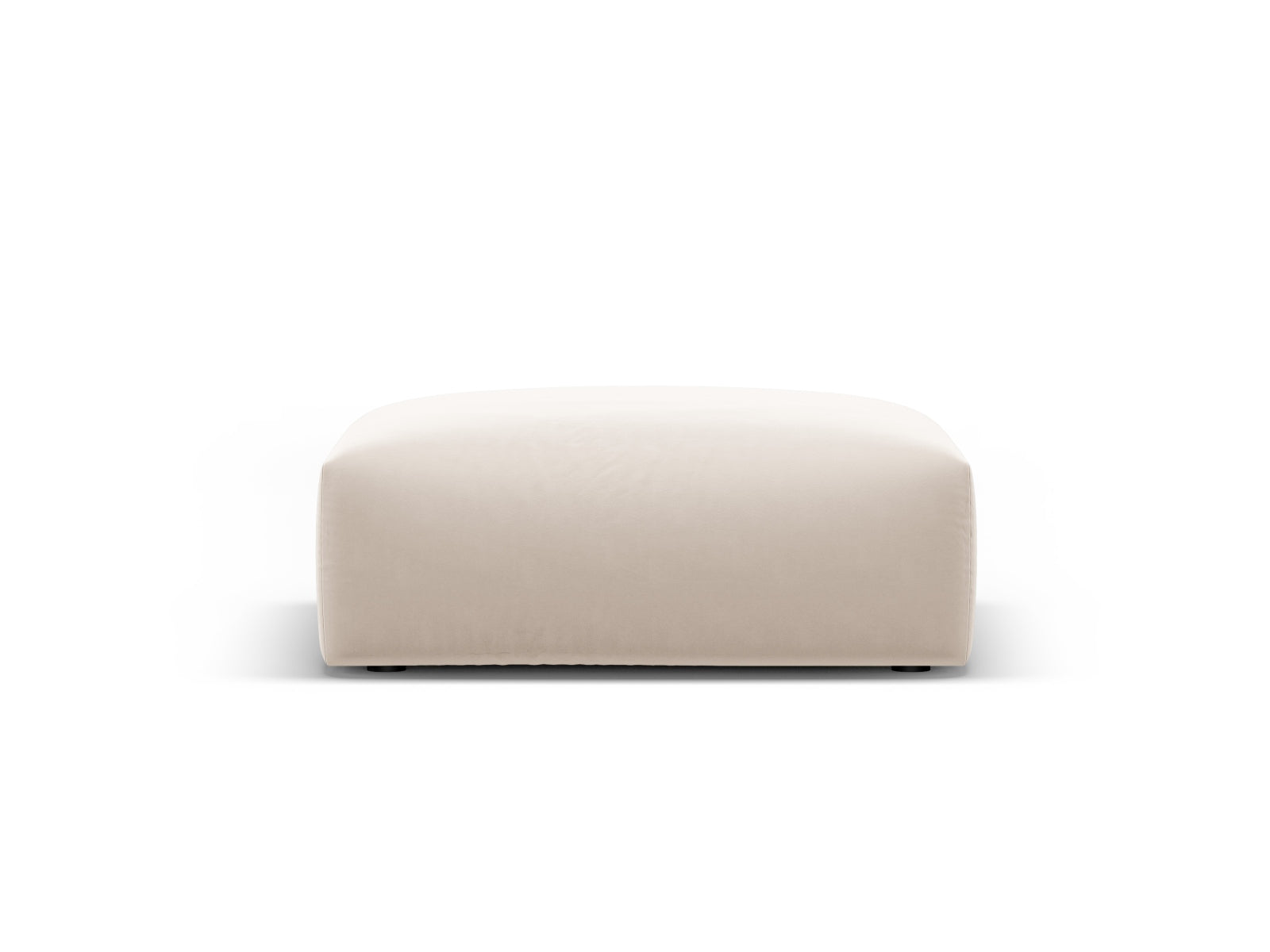 Moderner 1-Sitzer Pouf Matera in neutralen Beige- und Grautönen, perfekt für gemütliche Ecken und stilvolle Einrichtung.