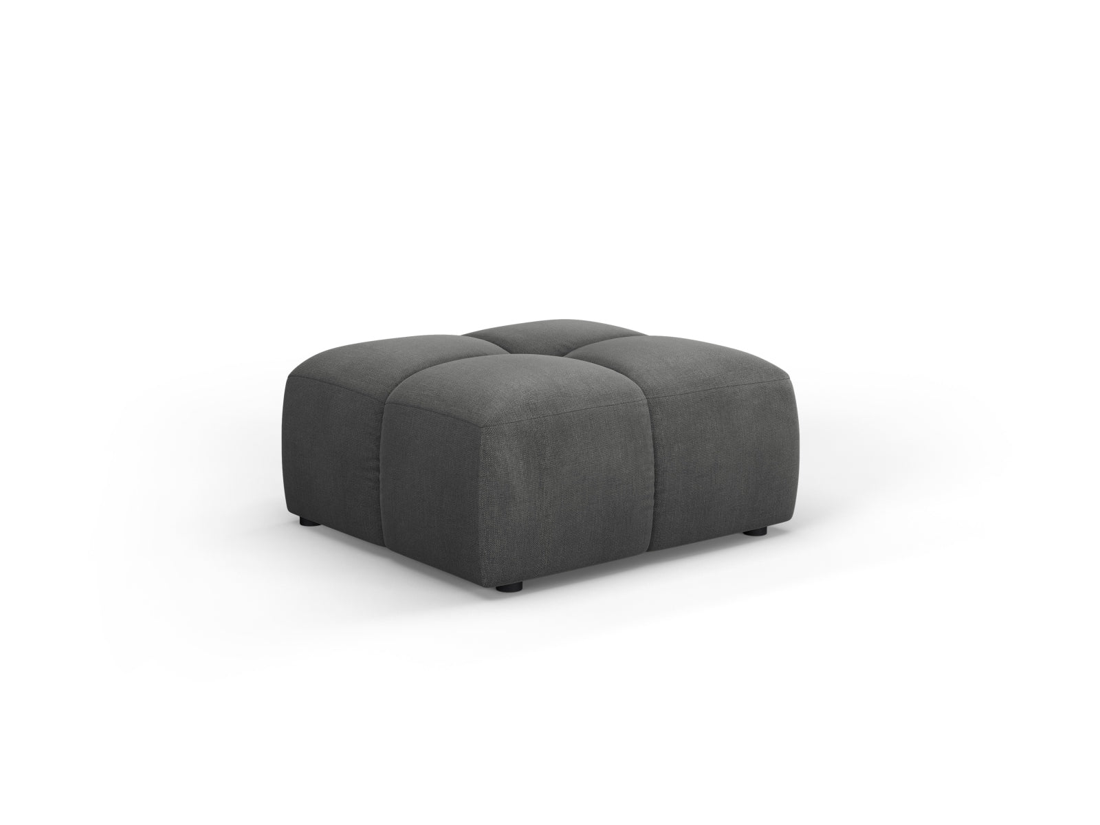 Stylischer 1-Sitzer Pouf Moritz in modernem Dunkelgrau, ideal für gemütliche Wohnräume. Hochwertige Materialien von Cosmopolitan Design.