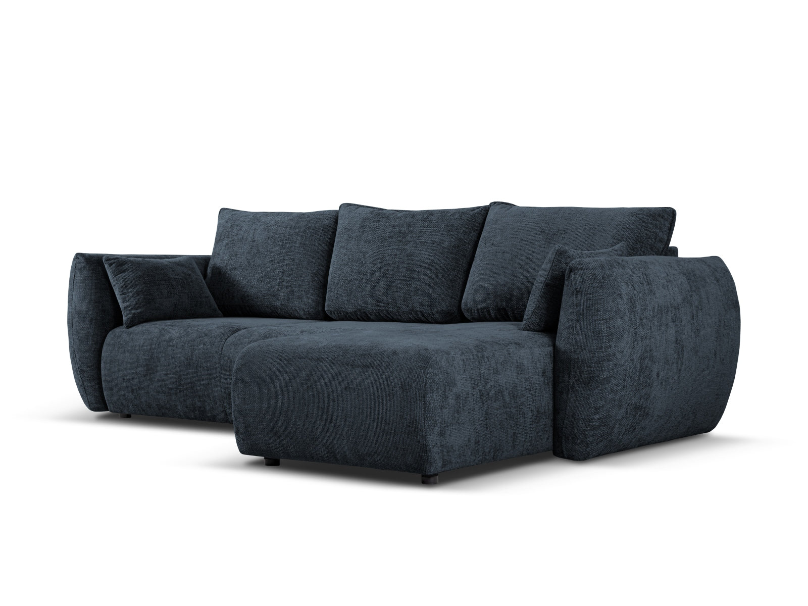 Elegantes 4-Sitzer Ecksofa rechts mit praktischer Schlaffunktion und integriertem Stauraum, ideal für modernes Wohnen und Entspannung.