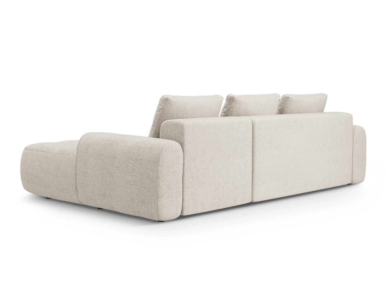 Das Linz Ecksofa rechts von Cosmopolitan Design bietet elegantes Design, Schlaffunktion und Stauraum – ideal für stilvolle Wohnräume.