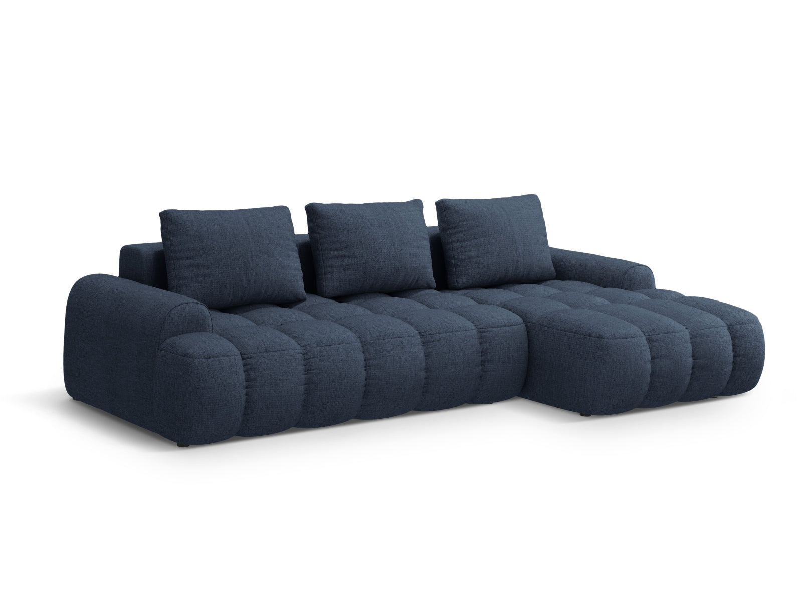 Das Linz Ecksofa rechts von Cosmopolitan Design vereint elegantes Design mit praktischer Schlaffunktion und Stauraum – ideal für jedes Zuhause!