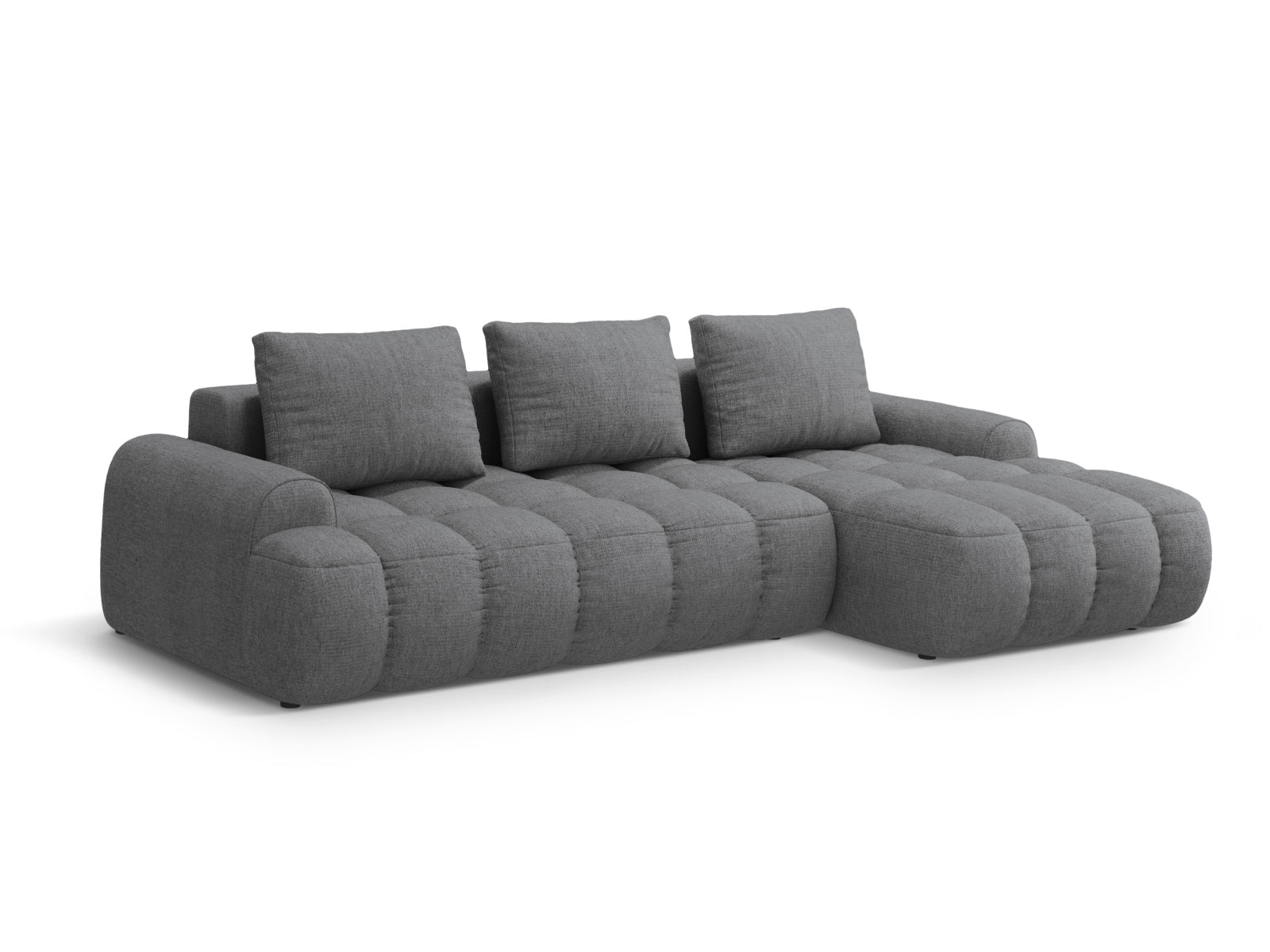 Das Linz Ecksofa rechts von Cosmopolitan Design vereint elegantes Design mit praktischer Schlaffunktion und Stauraum – ideal für jedes Zuhause!