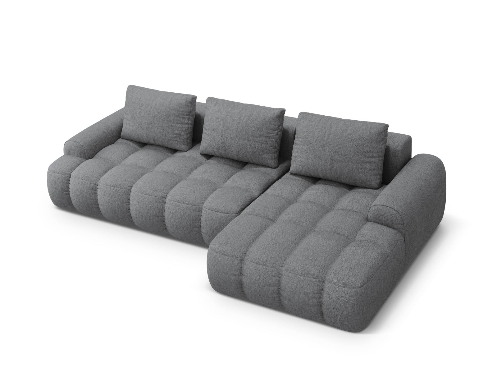 Das Linz Ecksofa rechts von Cosmopolitan Design bietet stilvolles Wohnen mit Schlaffunktion und Stauraum – perfekt für gemütliche Abende und Übernachtungen!