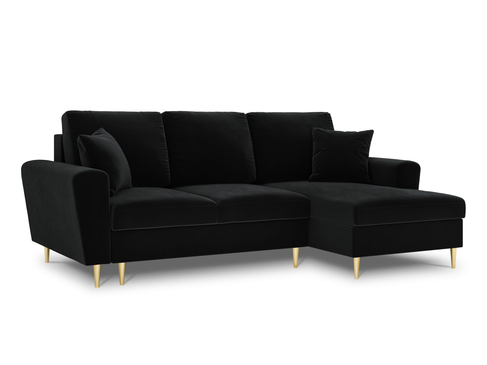 Elegantes Kyoto Ecksofa rechts mit Schlafoption und Stauraum, 4-Sitzer, 145 cm, perfekt für stilvolle Wohnräume.