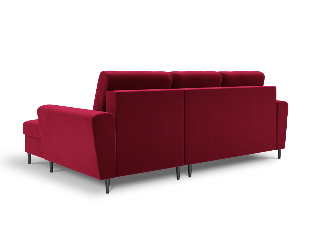 Kyoto Ecksofa rechts mit Schlaffunktion und Stauraumbox 4 Sitzer 145cm in Red-Riviera präsentiert im Onlineshop von KAQTU Design AG. Bettsofa rechts ist von Cosmopolitan Design