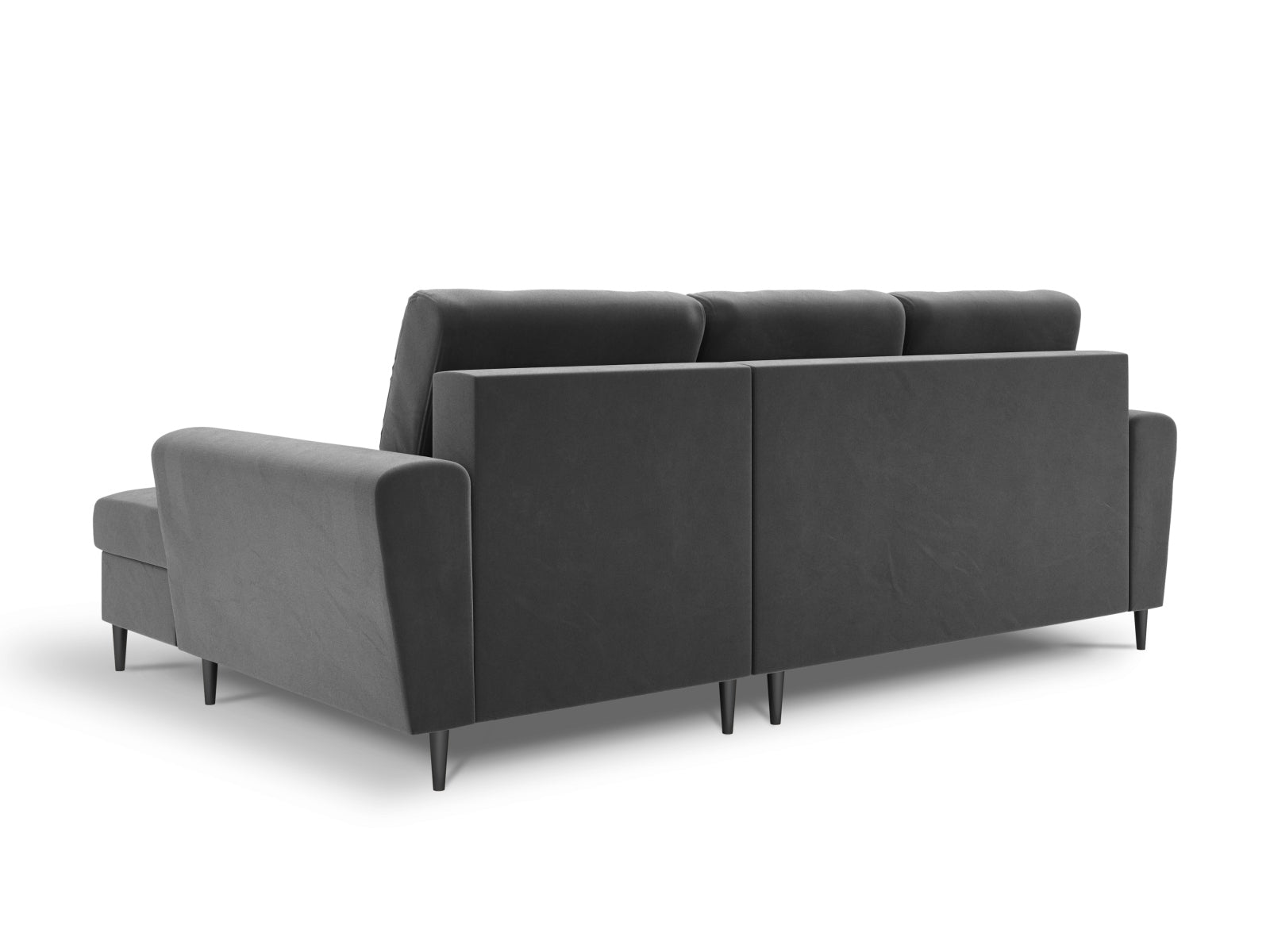Entdecken Sie das Kyoto Velour Ecksofa rechts – ein elegantes 4-Sitzer Sofa mit Schlaffunktion und Stauraum, ideal für Ihr modernes Wohnzimmer.