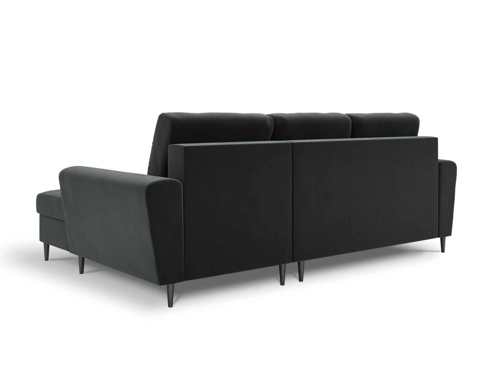 Entdecken Sie das Kyoto Velour Ecksofa rechts – ein elegantes 4-Sitzer Sofa mit Schlaffunktion und Stauraum, ideal für Ihr modernes Wohnzimmer.