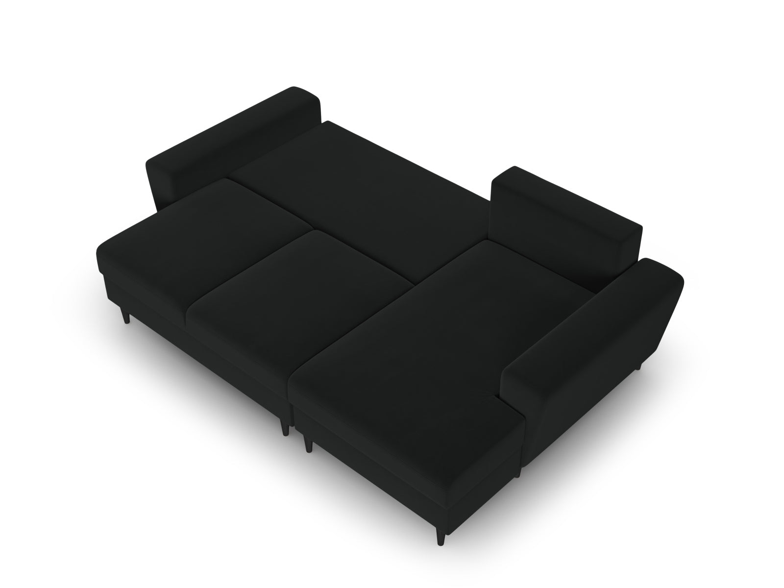 Entdecken Sie das Kyoto Velour Ecksofa rechts – ein elegantes 4-Sitzer Sofa mit Schlaffunktion und Stauraum, ideal für Ihr modernes Wohnzimmer.